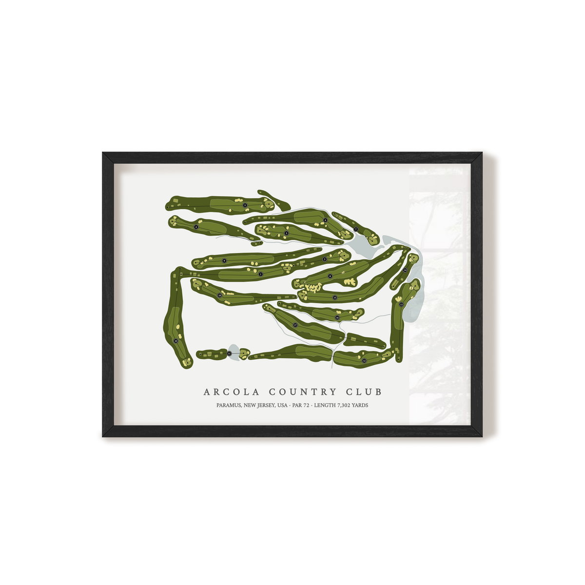 Arcola Country Club | Golf Course Print | Black Frame