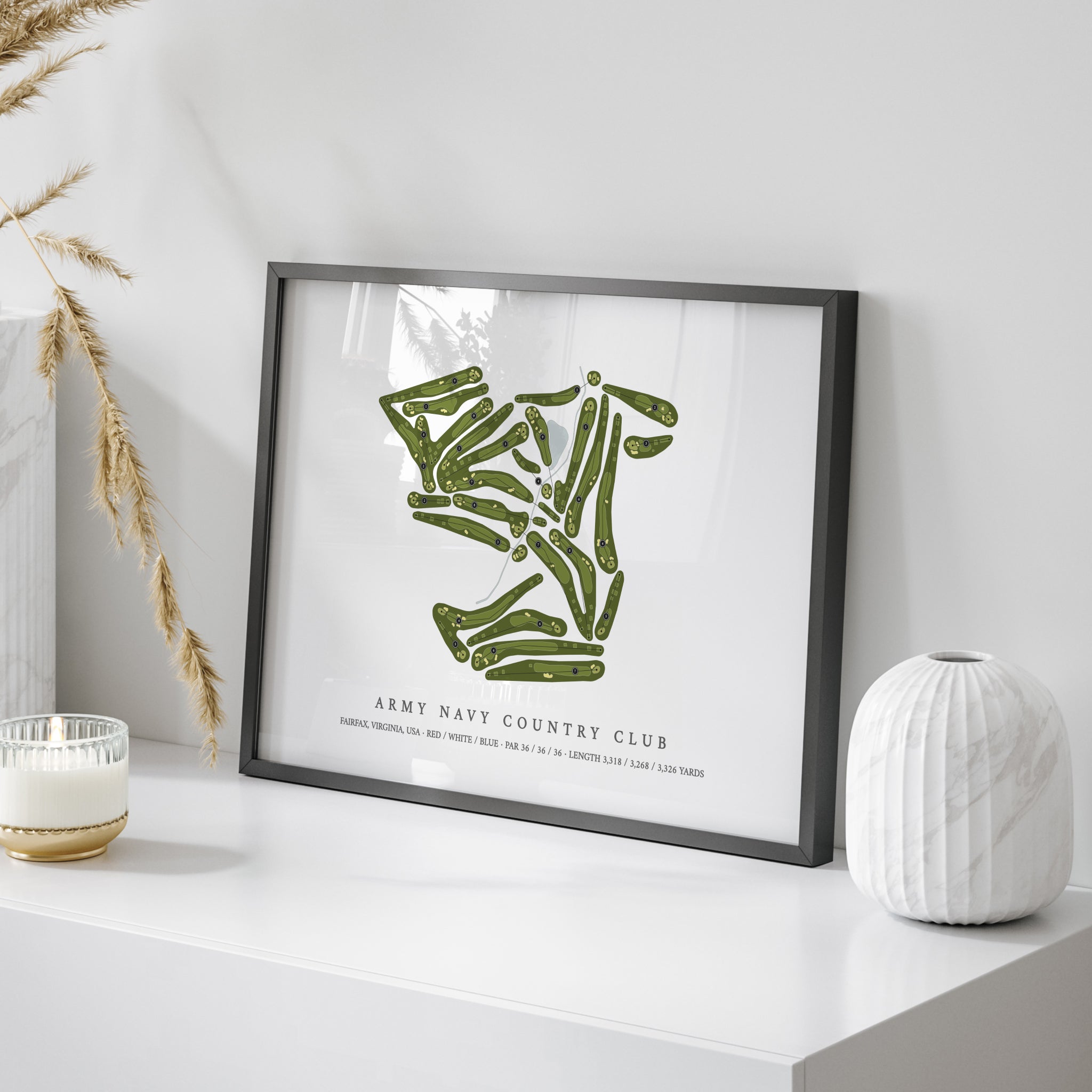 Army Navy Country Club | Golf Course Print | On Table 