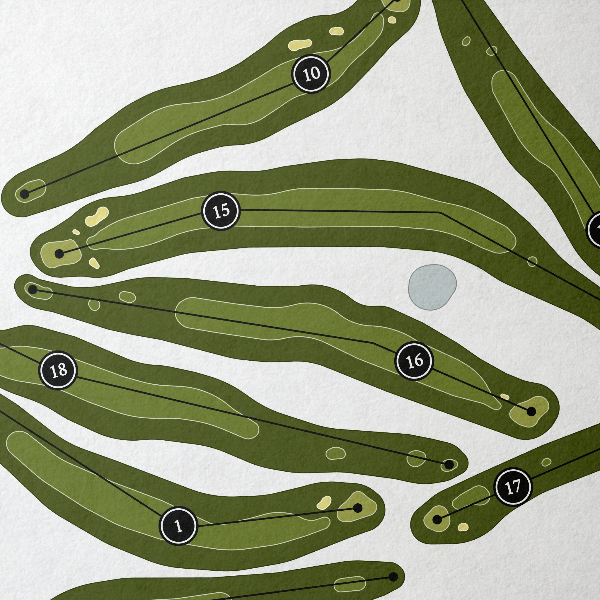 Arrowhead Country Club | Golf Course Map | Close Up 