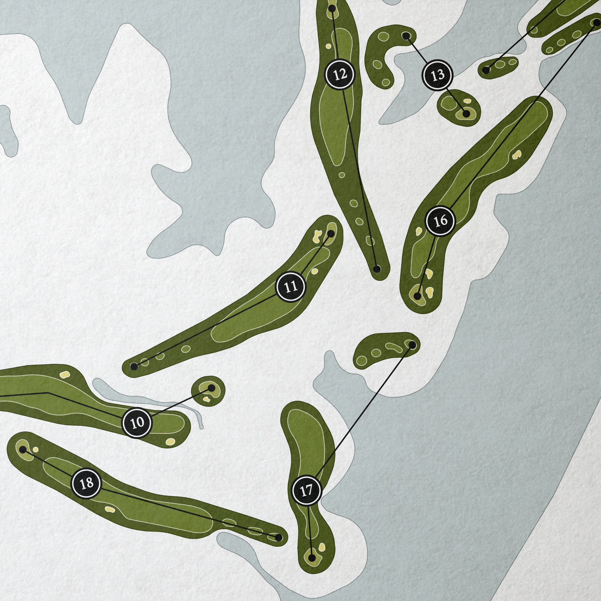 Arrowhead Pointe Golf Course At Richard B Russell | Golf Course Map | Close Up 