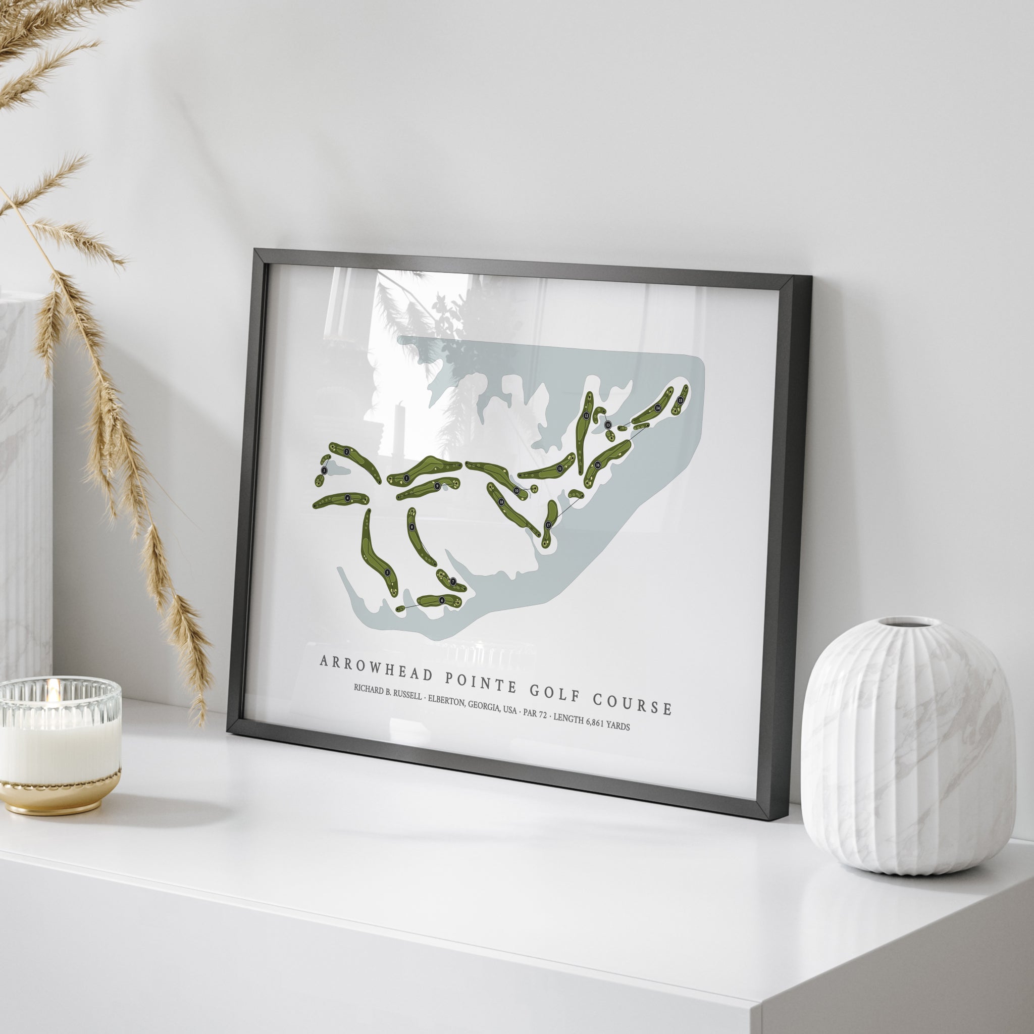 Arrowhead Pointe Golf Course At Richard B Russell | Golf Course Map | On Table 