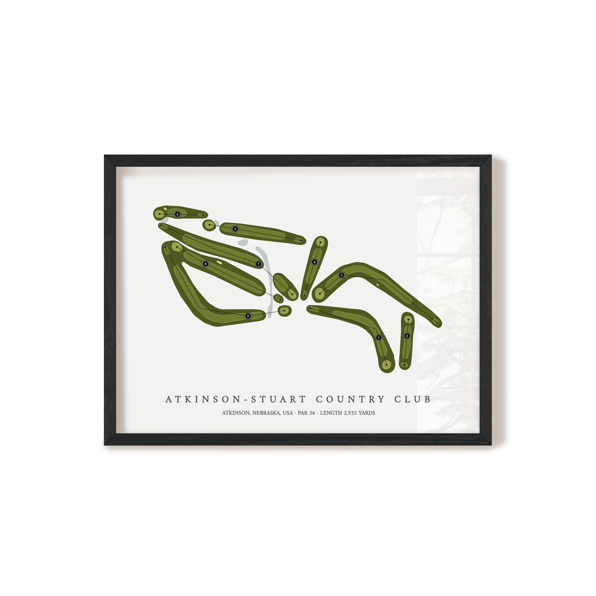 Atkinson-Stuart Country Club | Golf Course Map | Black+Frame 