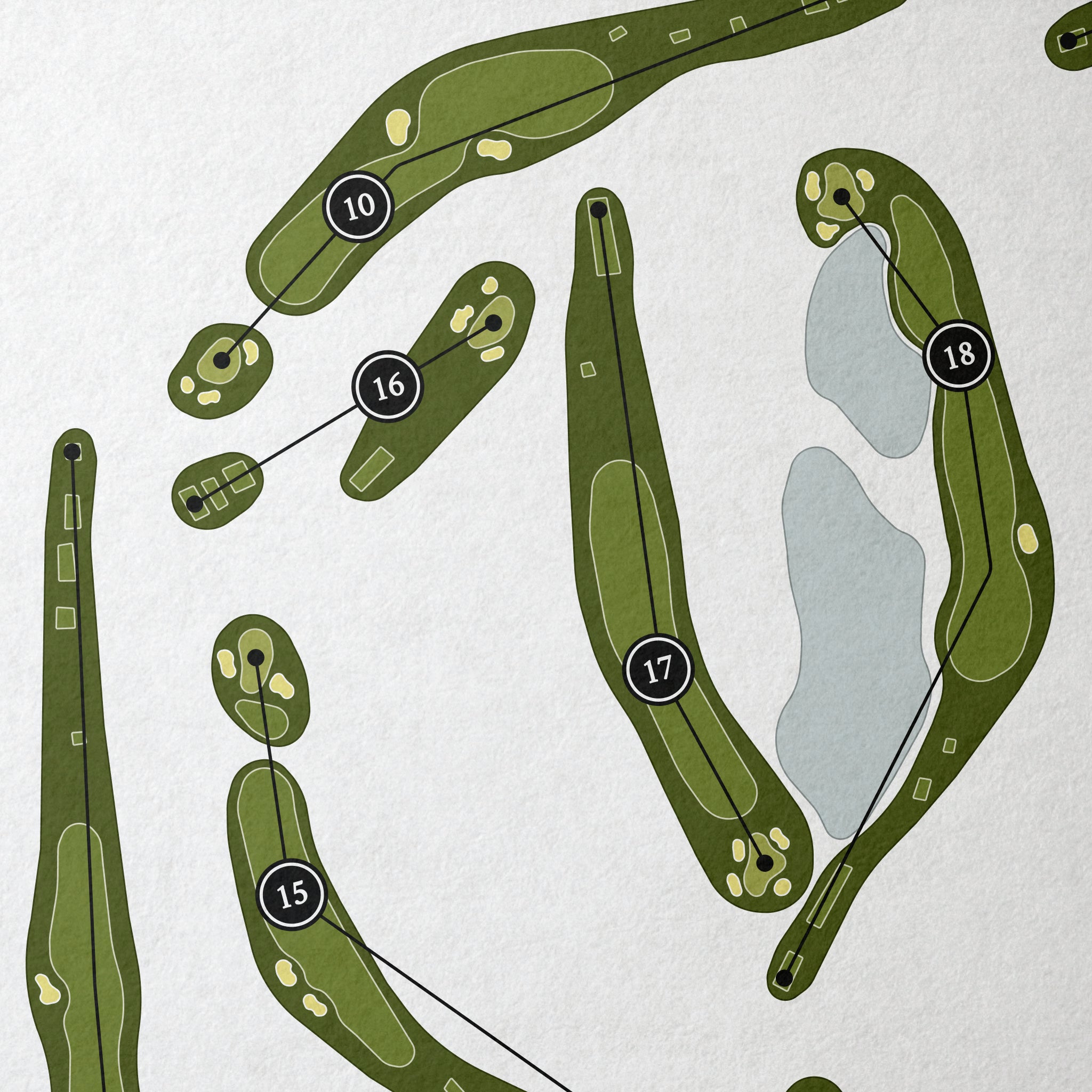 Atlanta Country Club | Golf Course Print | Close Up