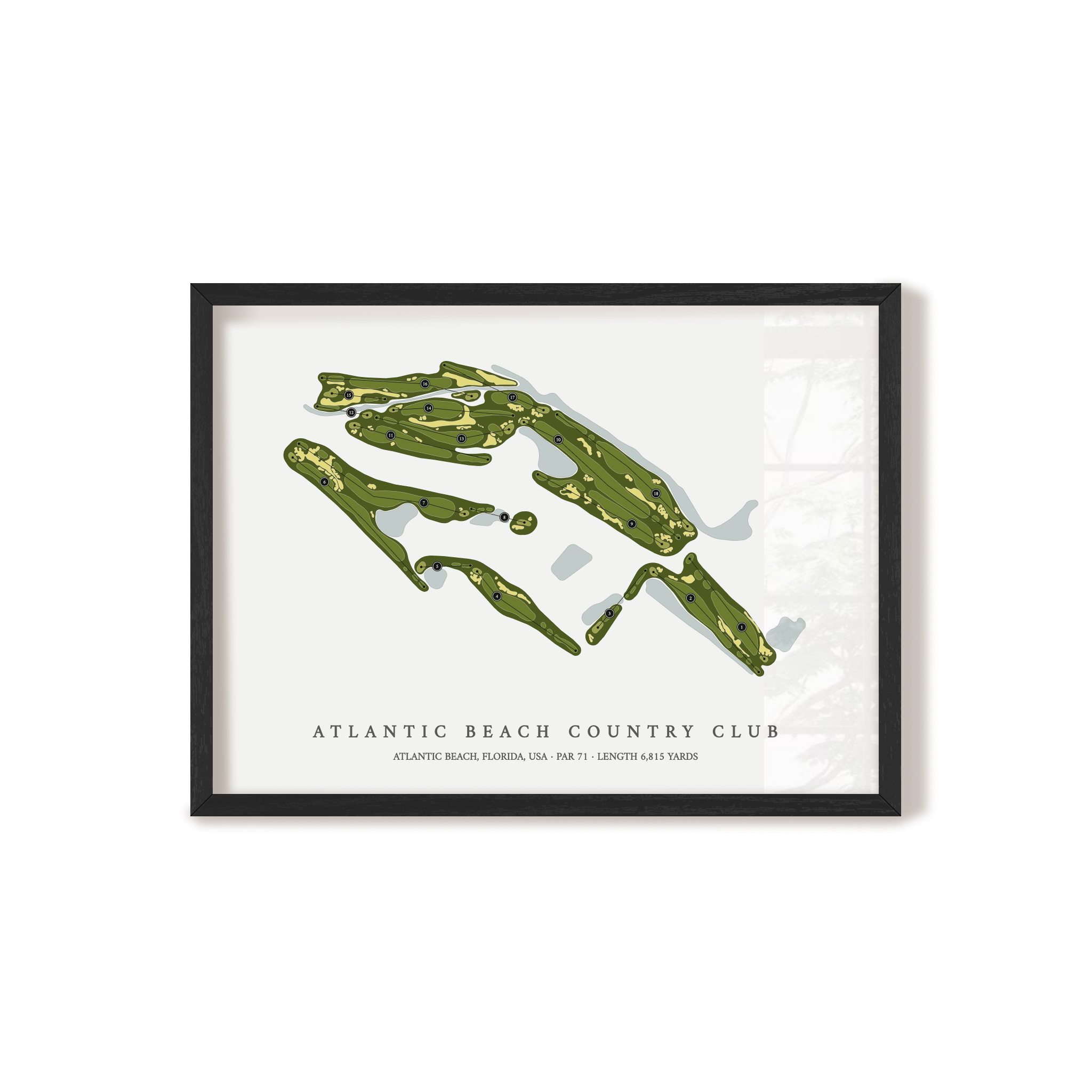 Atlantic Beach Country Club | Golf Course Print | Black Frame