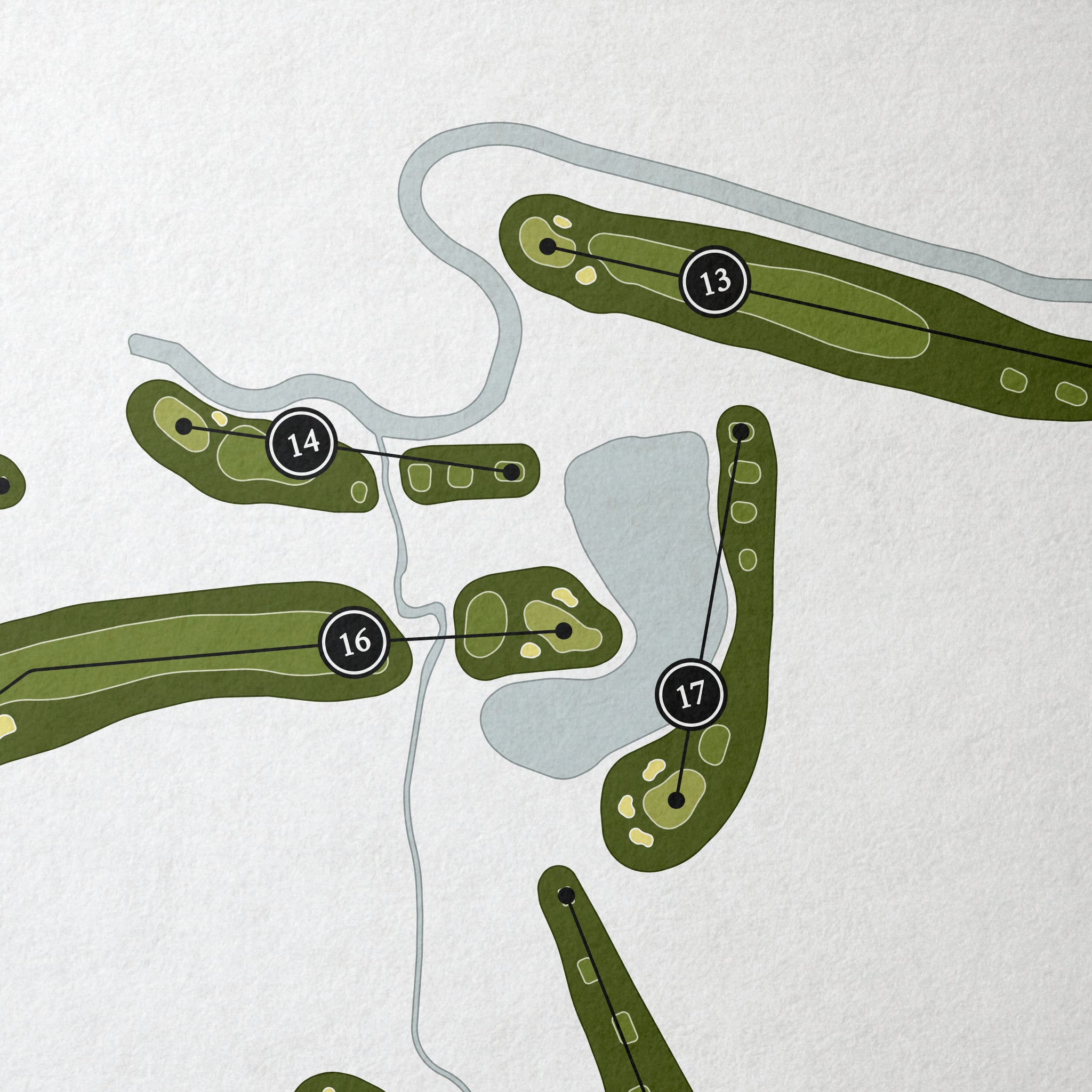 Auburn University Club | Golf Course Map | Close Up 