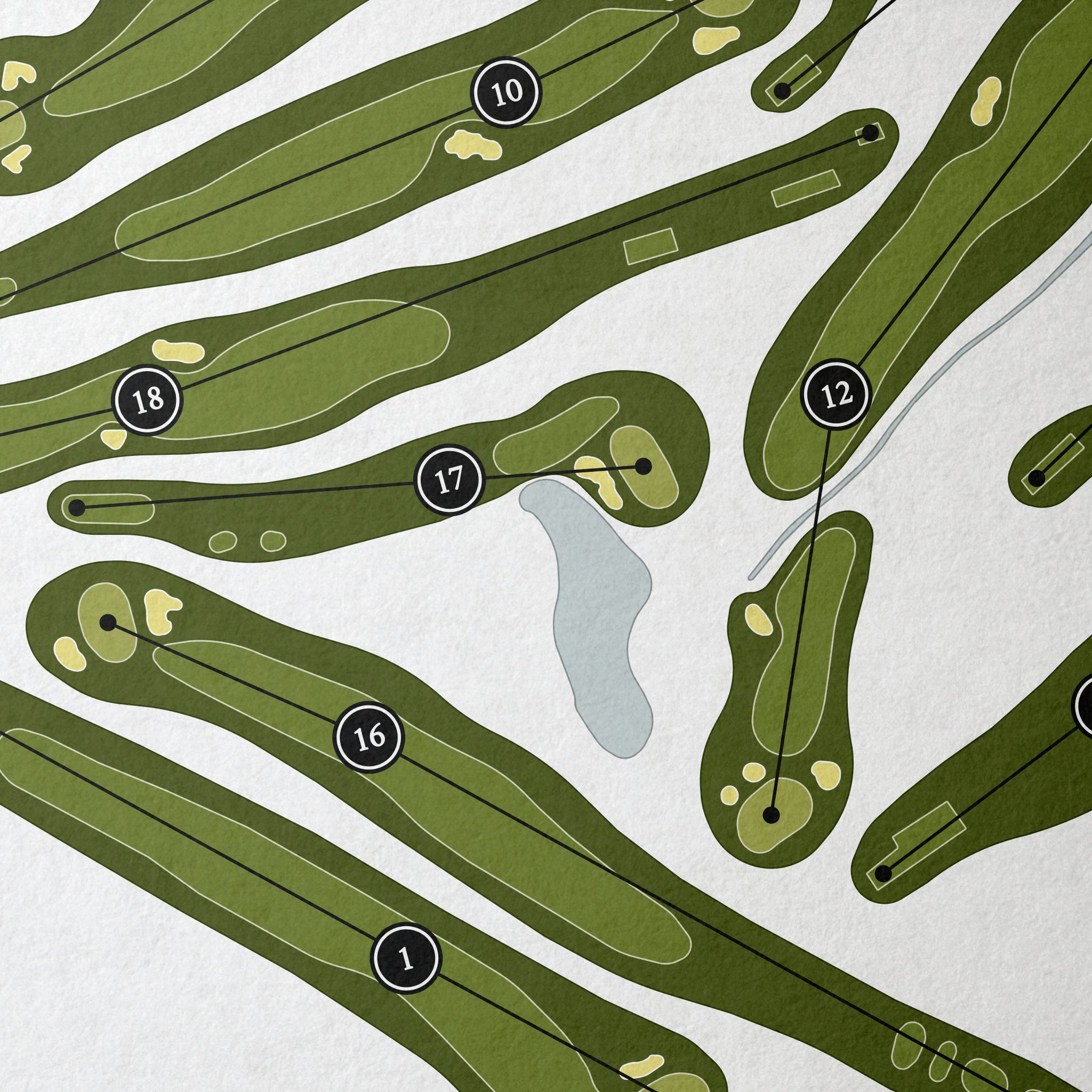 Audubon Country Club | Golf Course Map | Close Up 