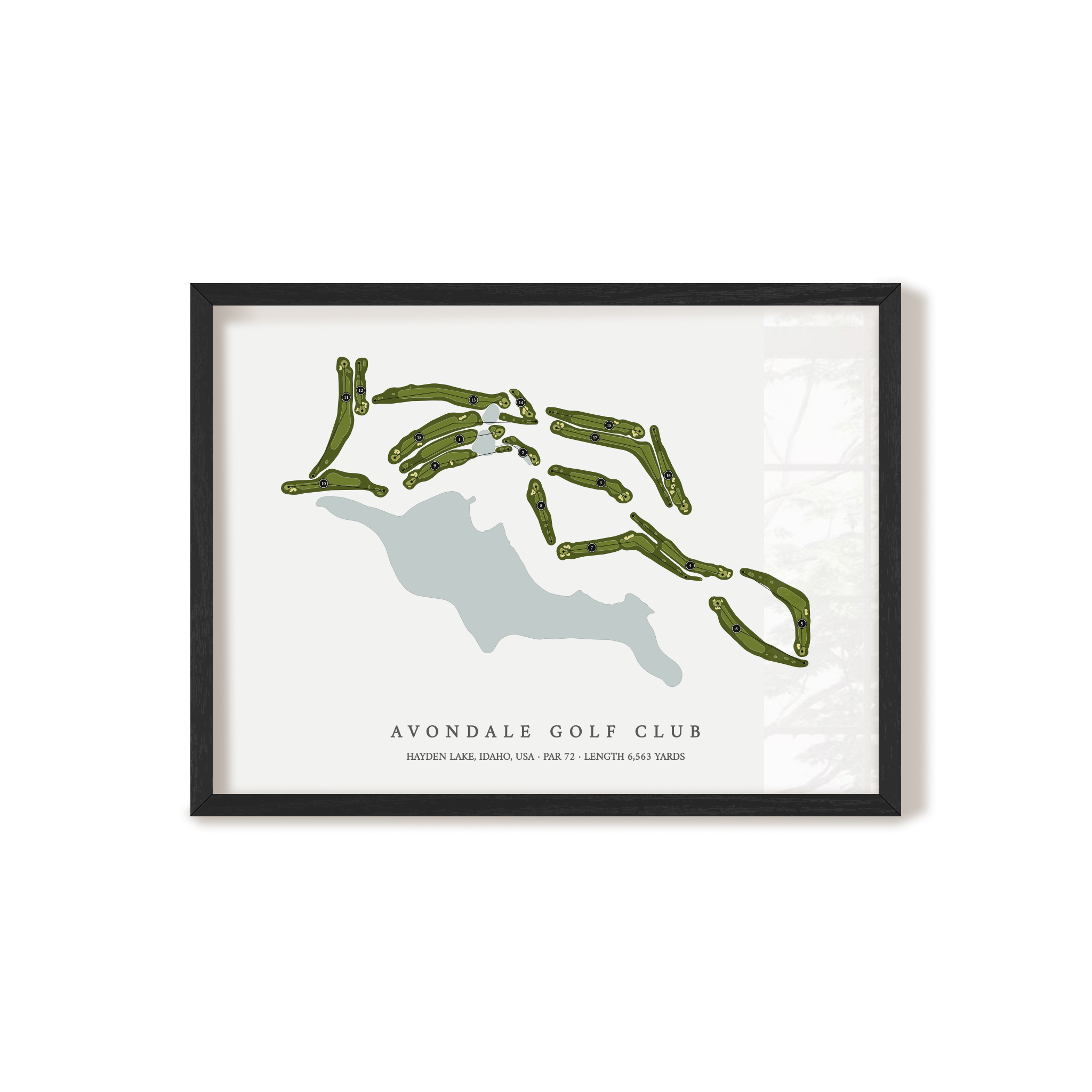 Avondale Golf Club | Golf Course Print | Black Frame
