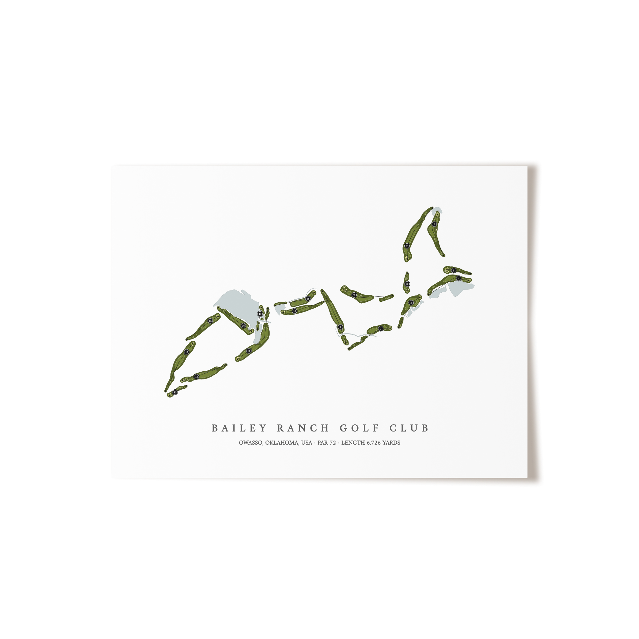 Bailey Ranch Golf Club | Golf Course Map | Unframed 