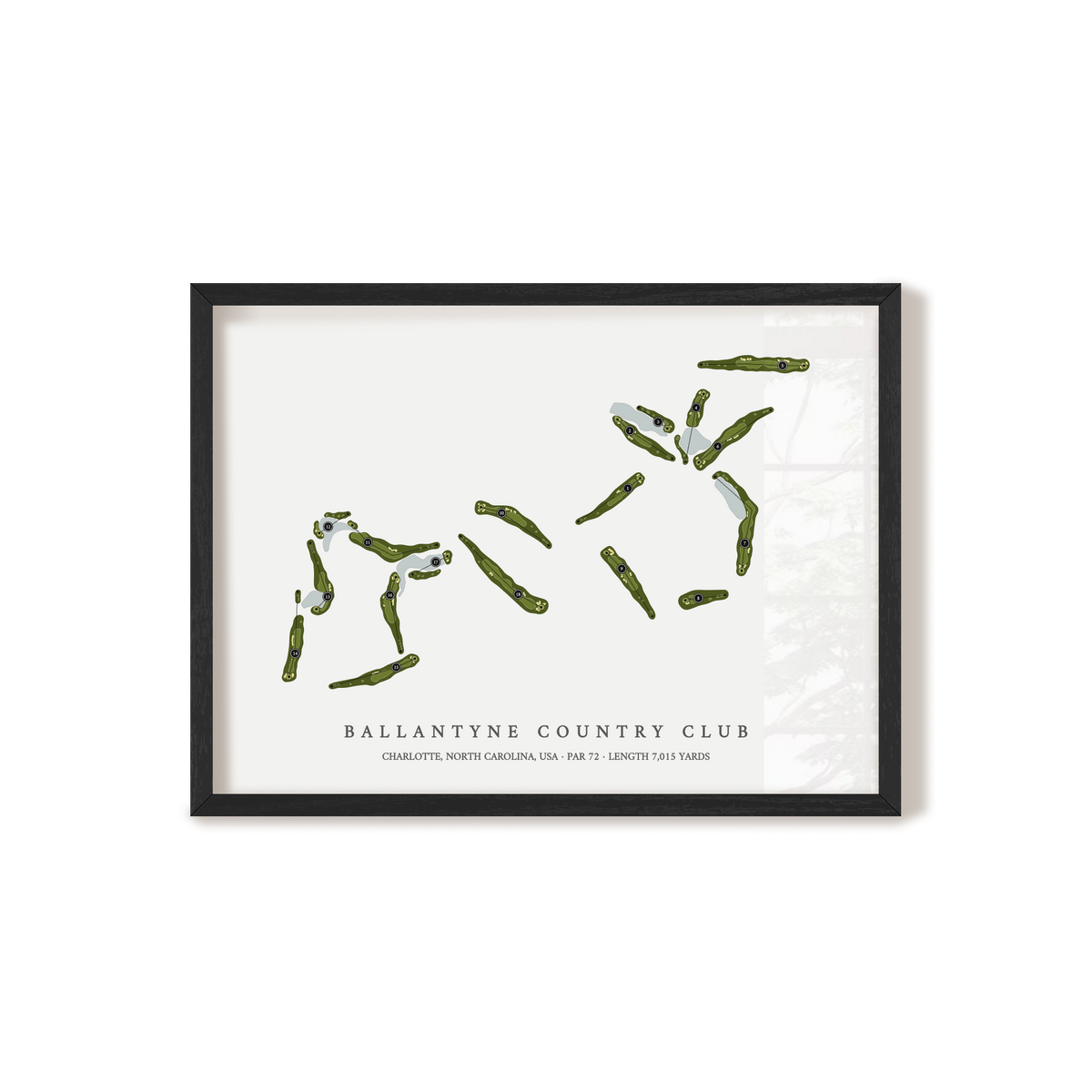 Ballantyne Country Club | Golf Course Map | Black Frame