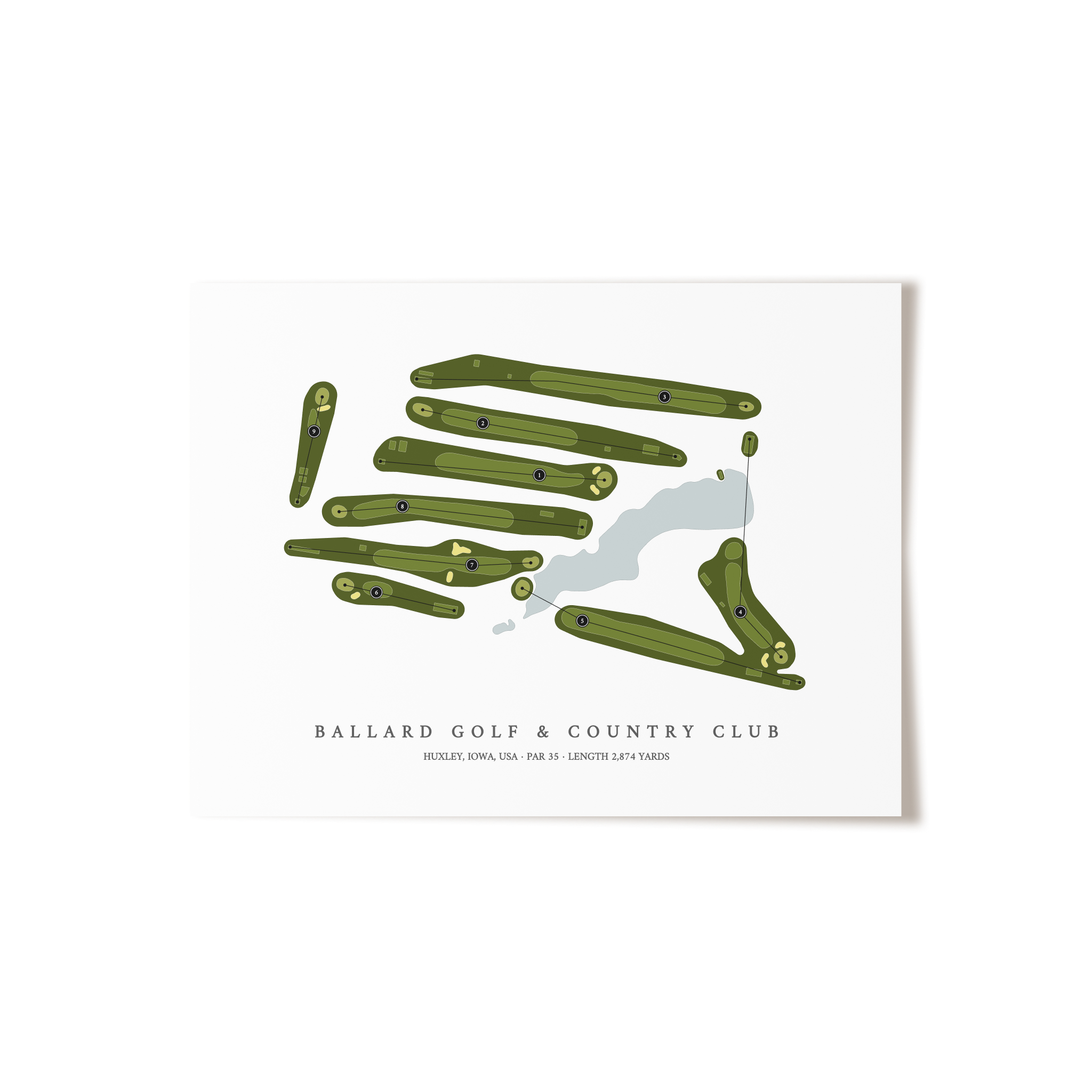 Ballard Golf & Country Club | Golf Course Map | Unframed 