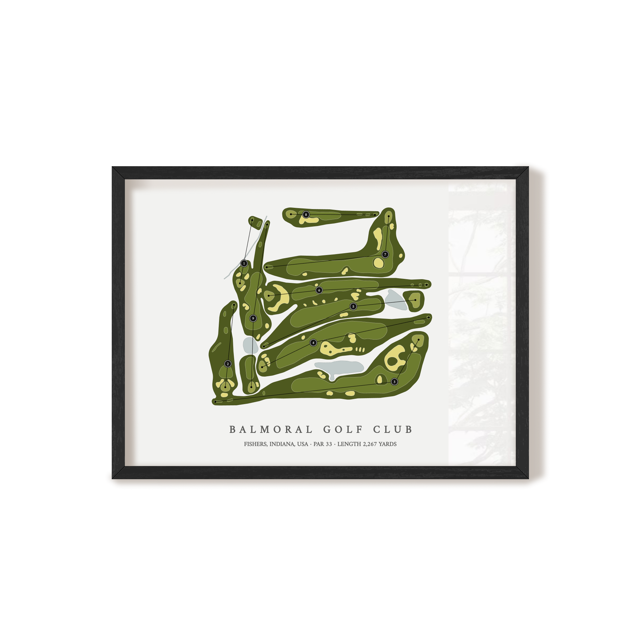 Balmoral Golf Club | Golf Course Map | Black Frame 