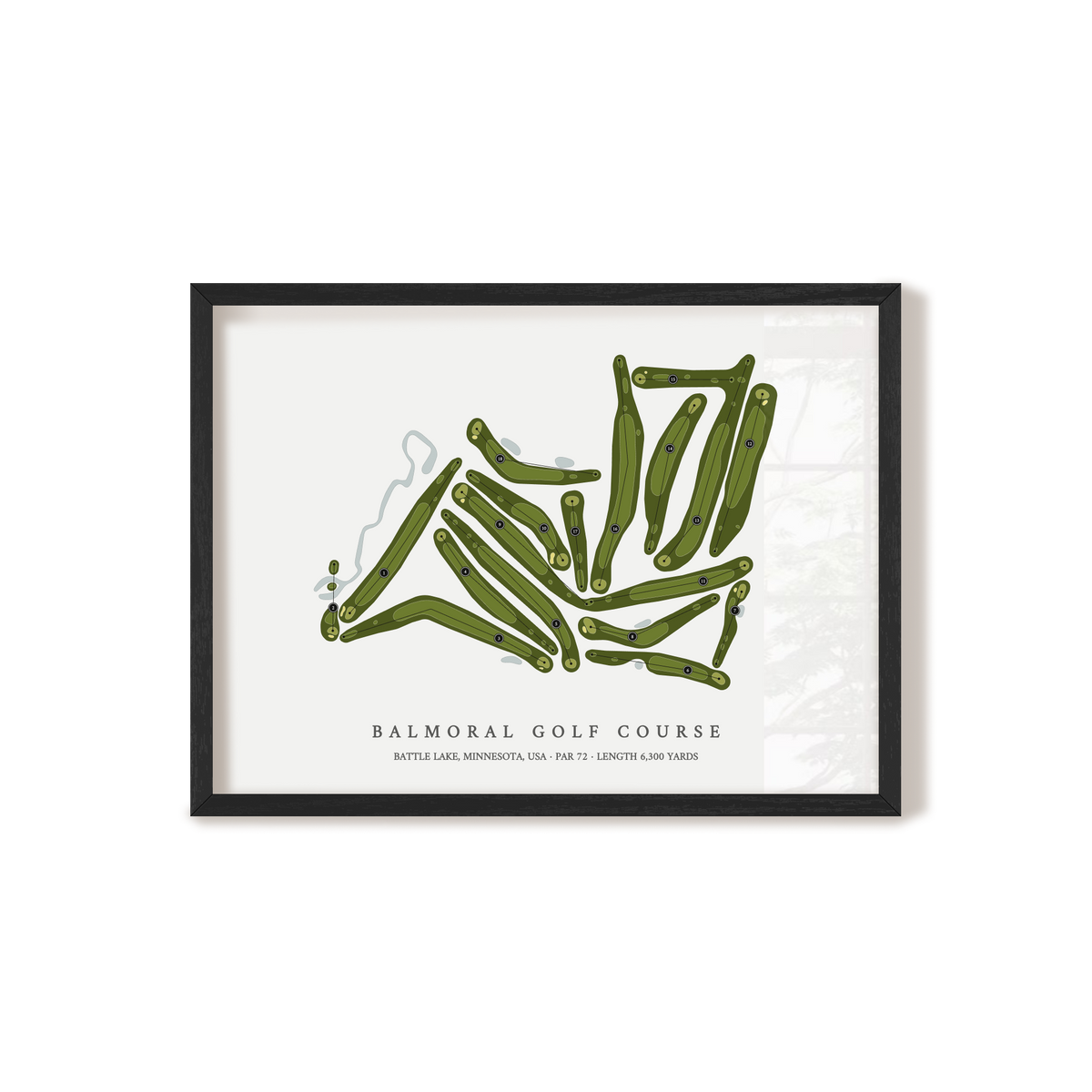 Balmoral Golf Course | Golf Course Map | Black Frame