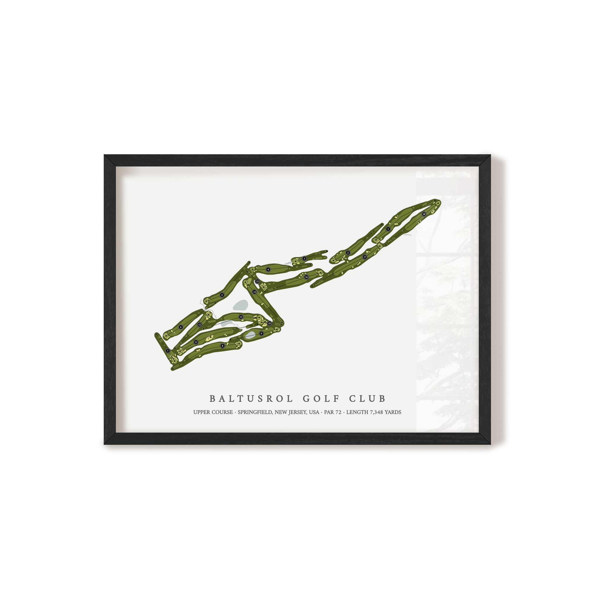 Baltusrol Golf Club - Upper Course | Golf Course Print | Black+Frame