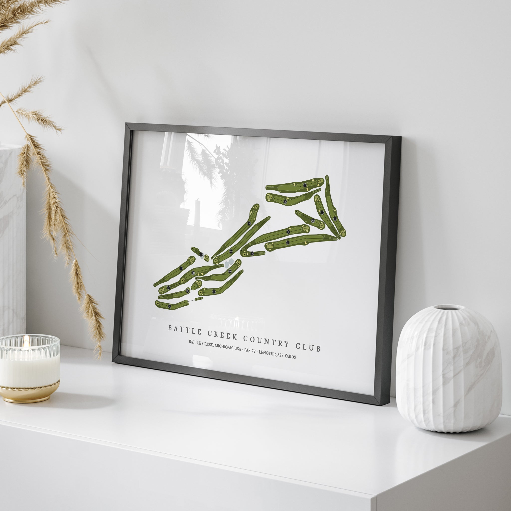 Battle Creek Country Club | Golf Course Map | On Table 