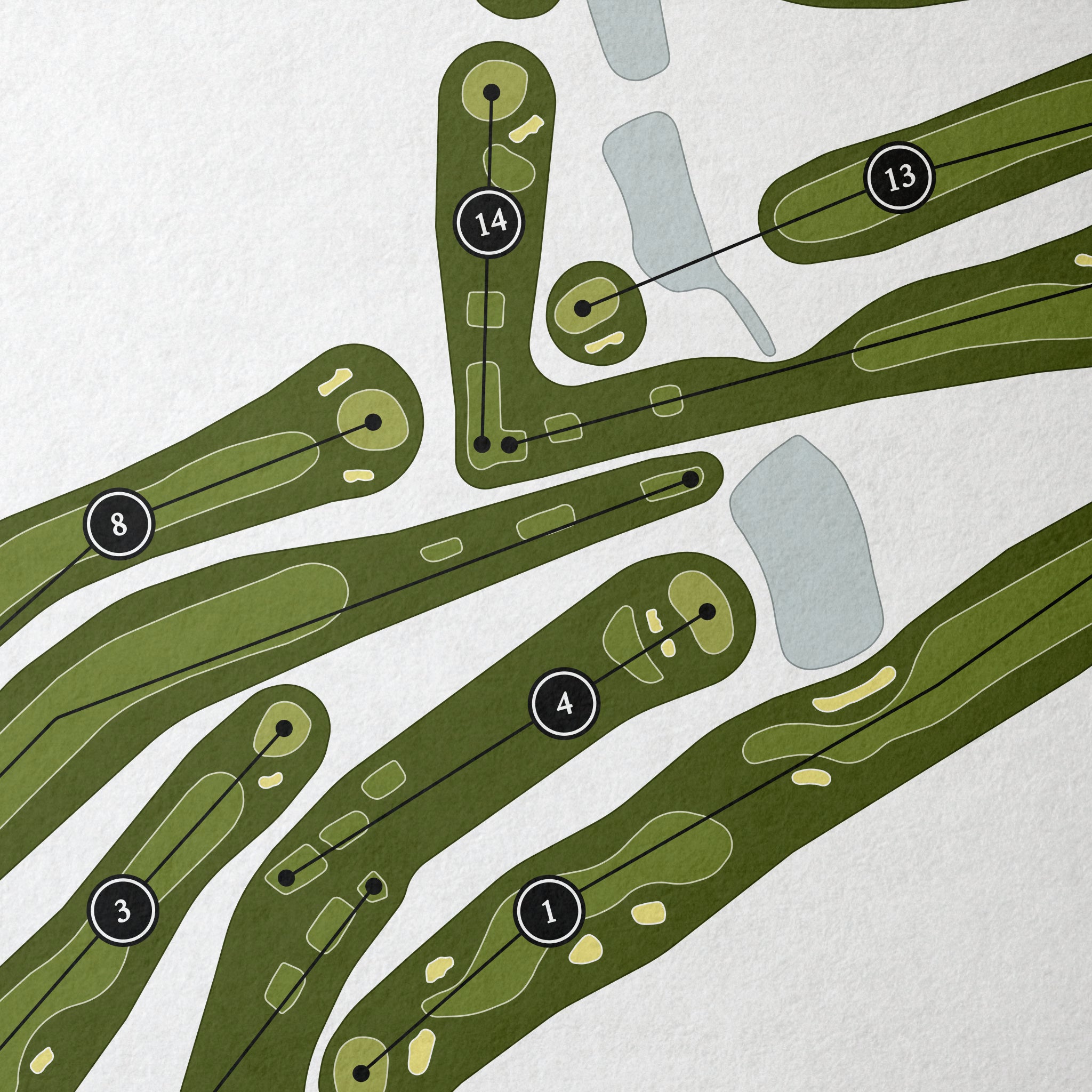 Battleground Country Club | Golf Course Map | Close Up 