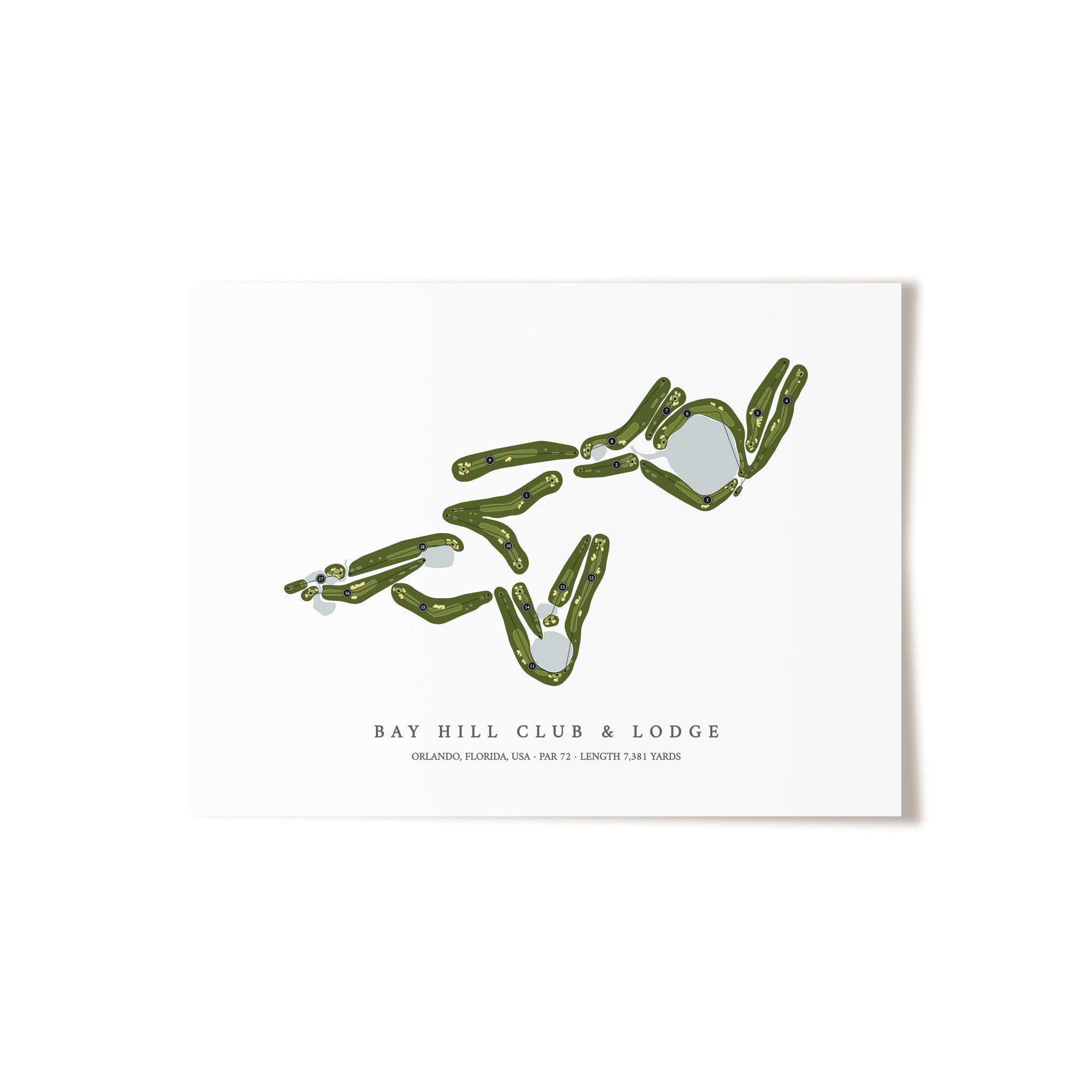 Bay Hill Club & Lodge | Golf Course Print | Unframed 