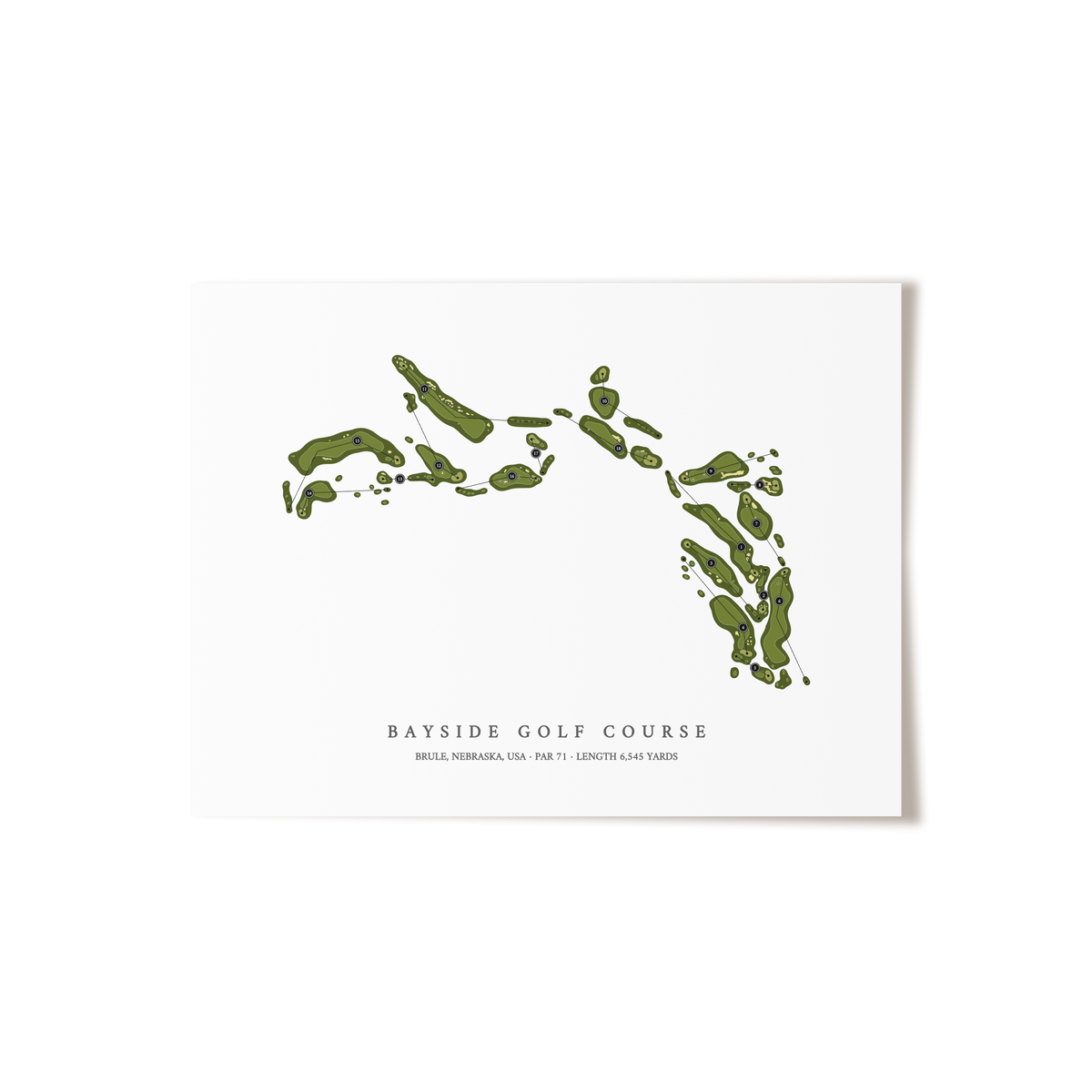 Bayside Golf Club | Golf Course Print | Unframed