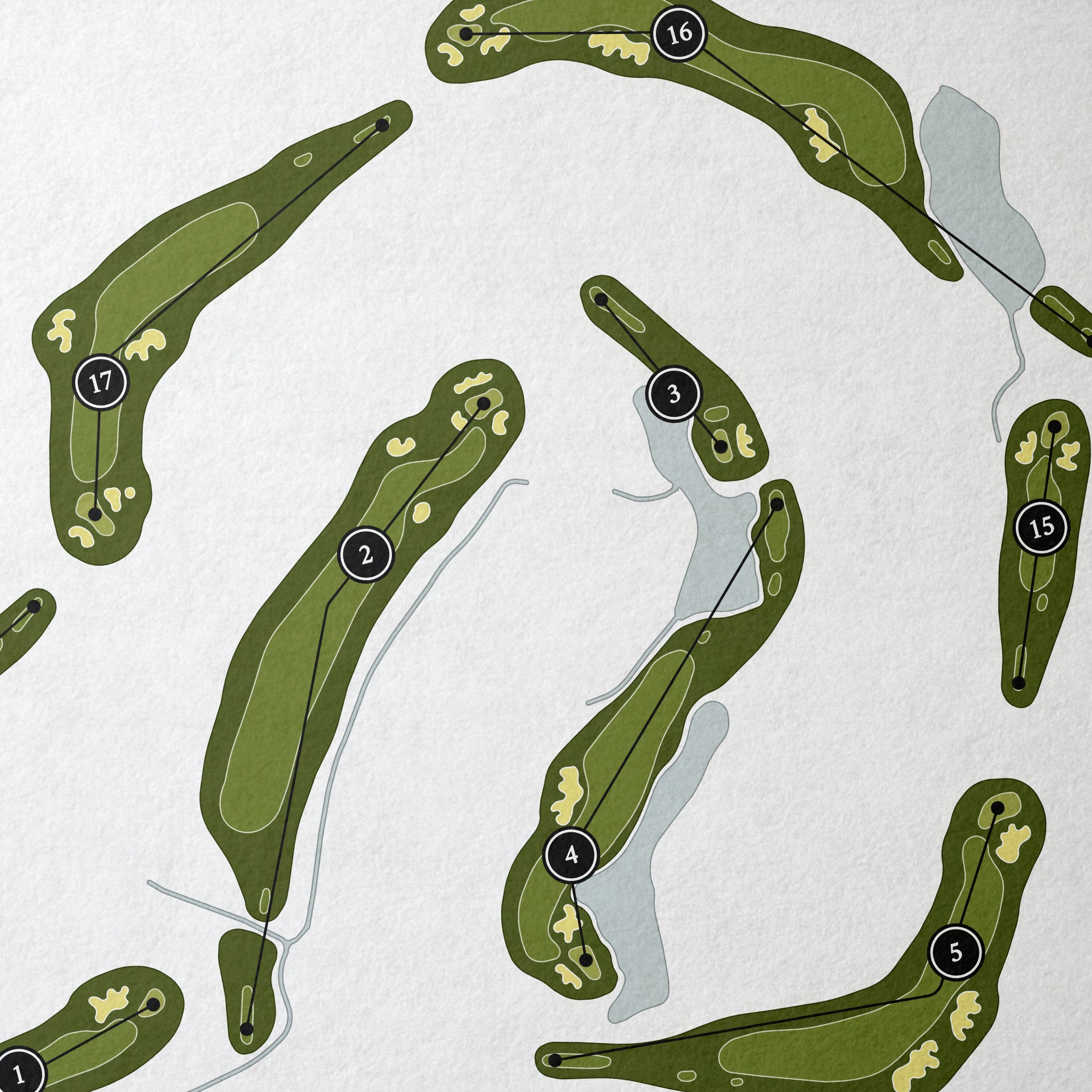 Beau Chene Country Club - Magnolia Course | Golf Course Map | Close Up 