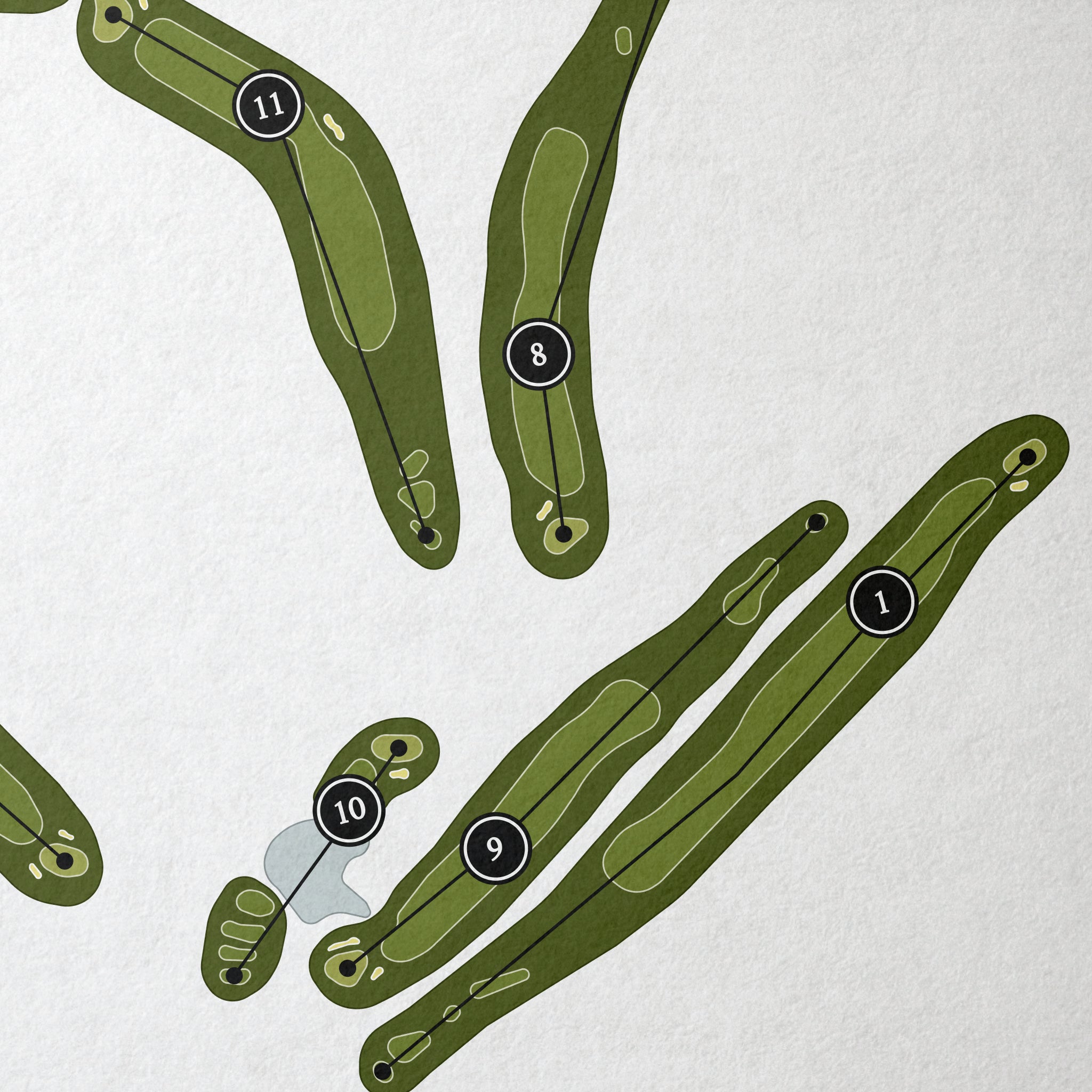 Beckett Ridge Golf Club | Golf Course Map | Close Up 
