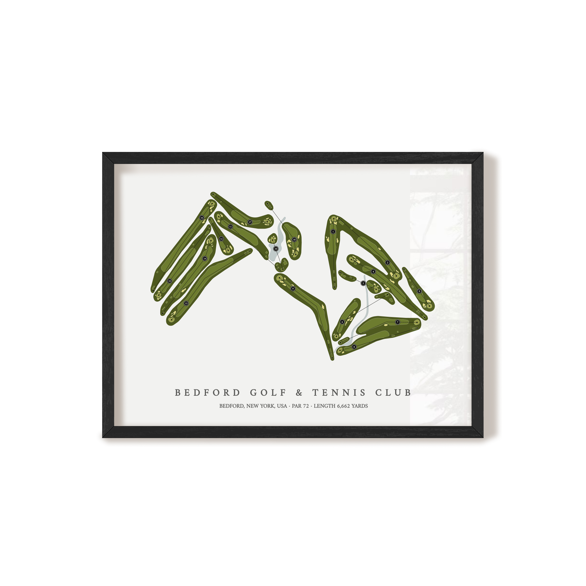 Bedford Golf & Tennis Club | Golf Course Map | Black+Frame 