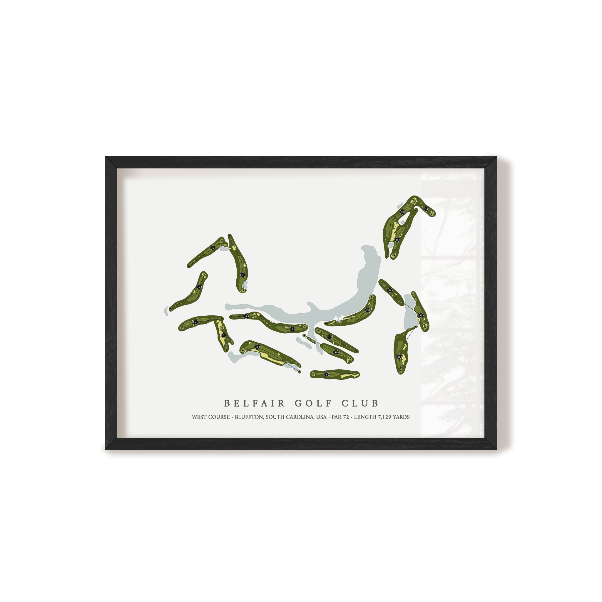 Belfair Golf Club - West Course | Golf Course Print | Black+Frame