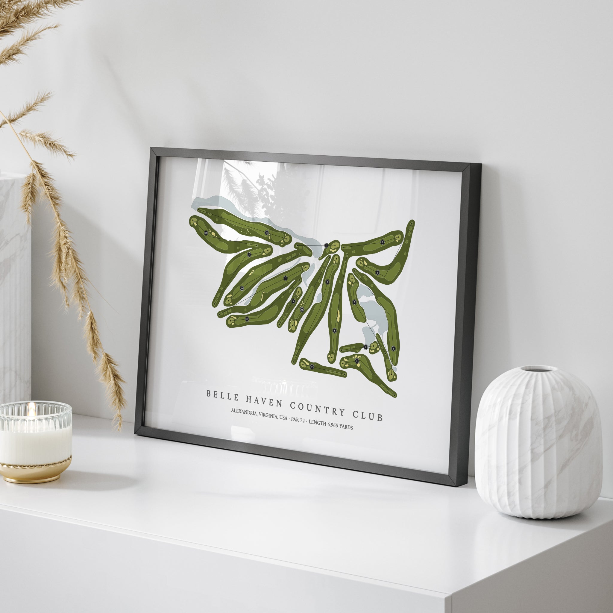 Belle Haven Country Club | Golf Course Map | On Table 