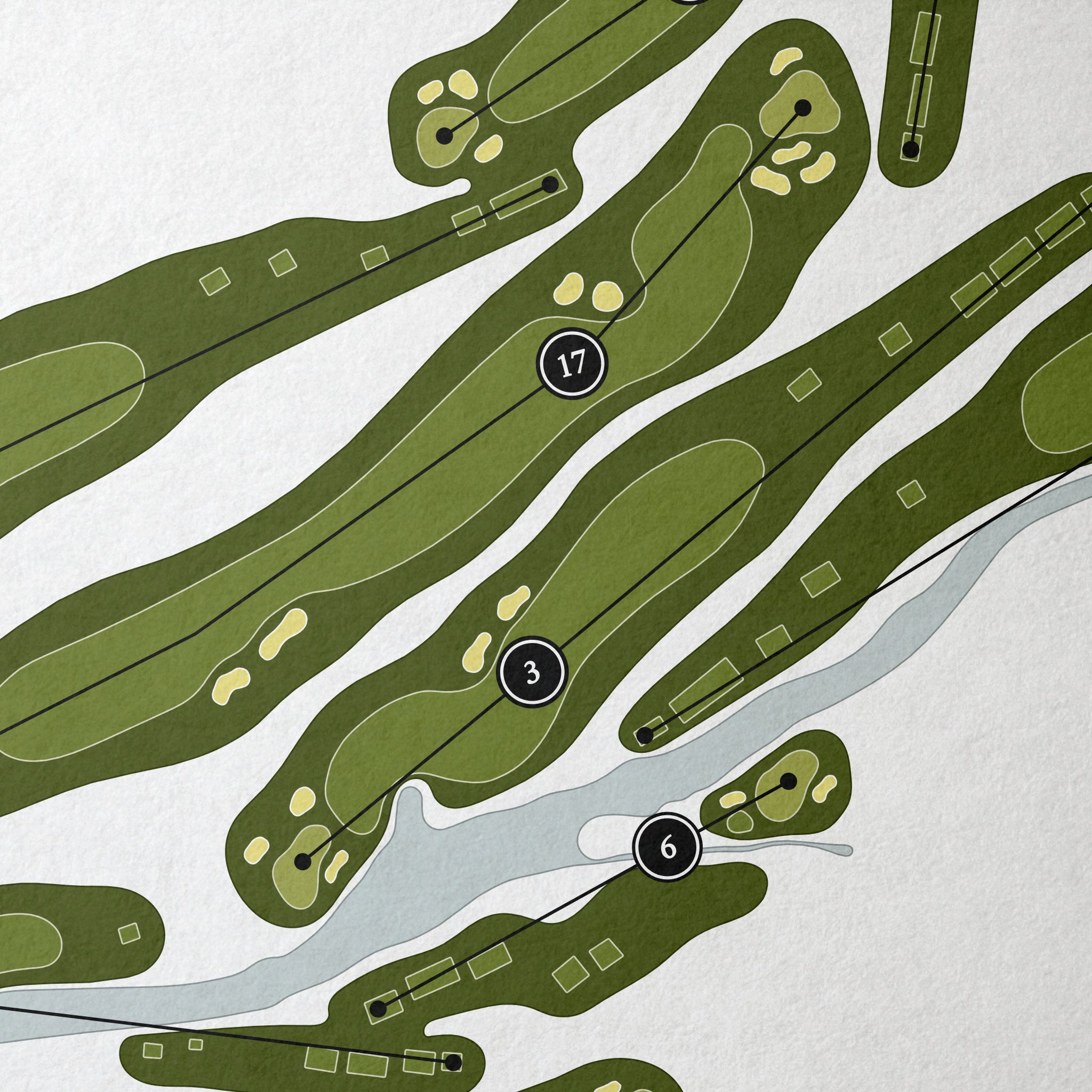 Belle Meade Country Club | Golf Course Map | Close Up 
