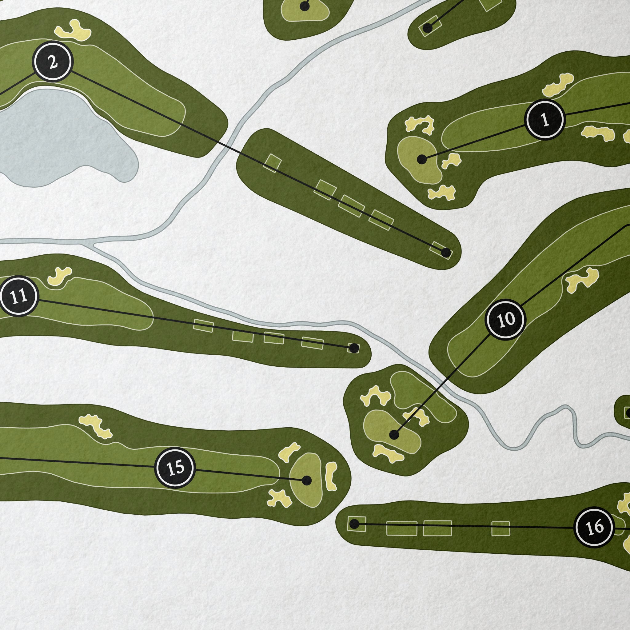 Bellerive Country Club | Golf Course Map | Close Up 