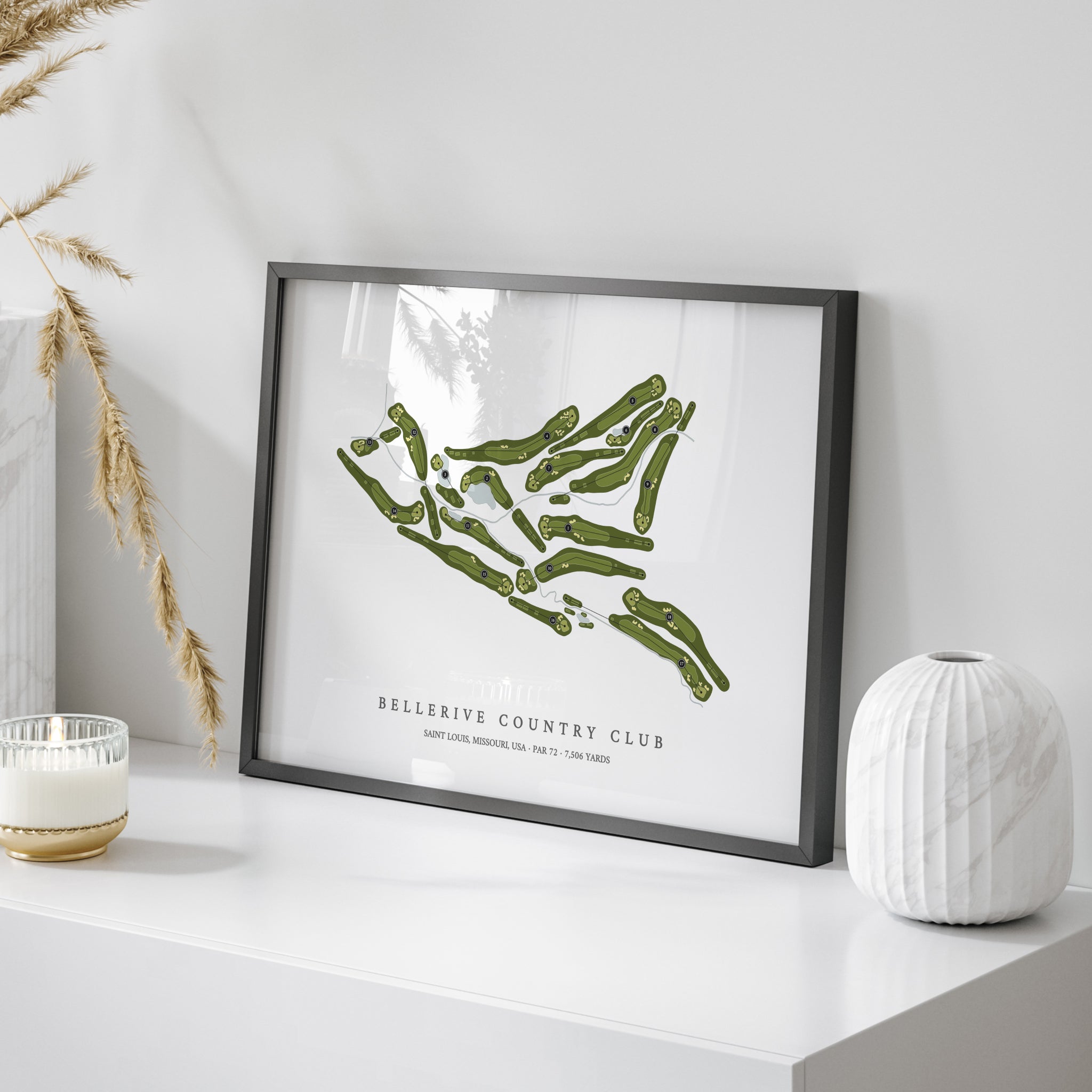 Bellerive Country Club | Golf Course Map | On Table 