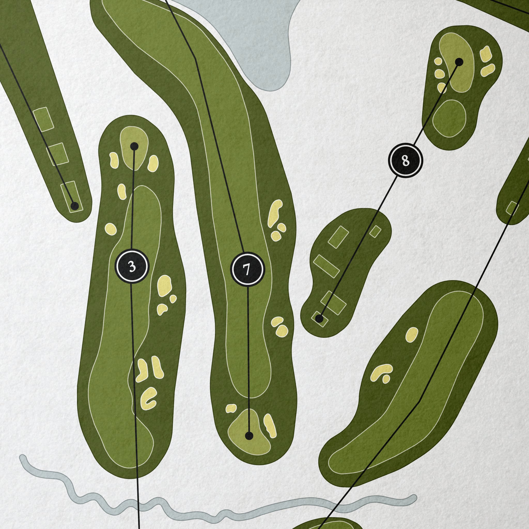 Bellewood Country Club | Golf Course Map | Close Up 