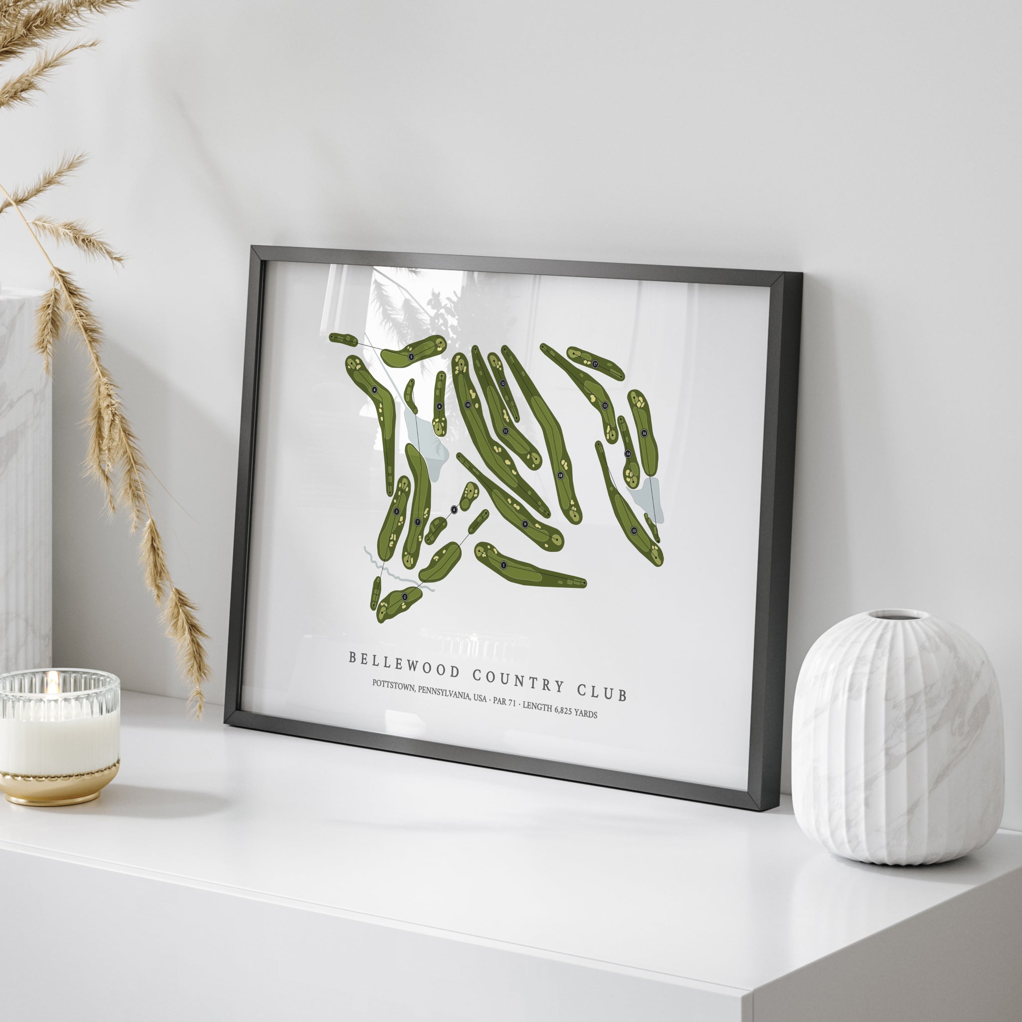 Bellewood Country Club | Golf Course Map | On Table 