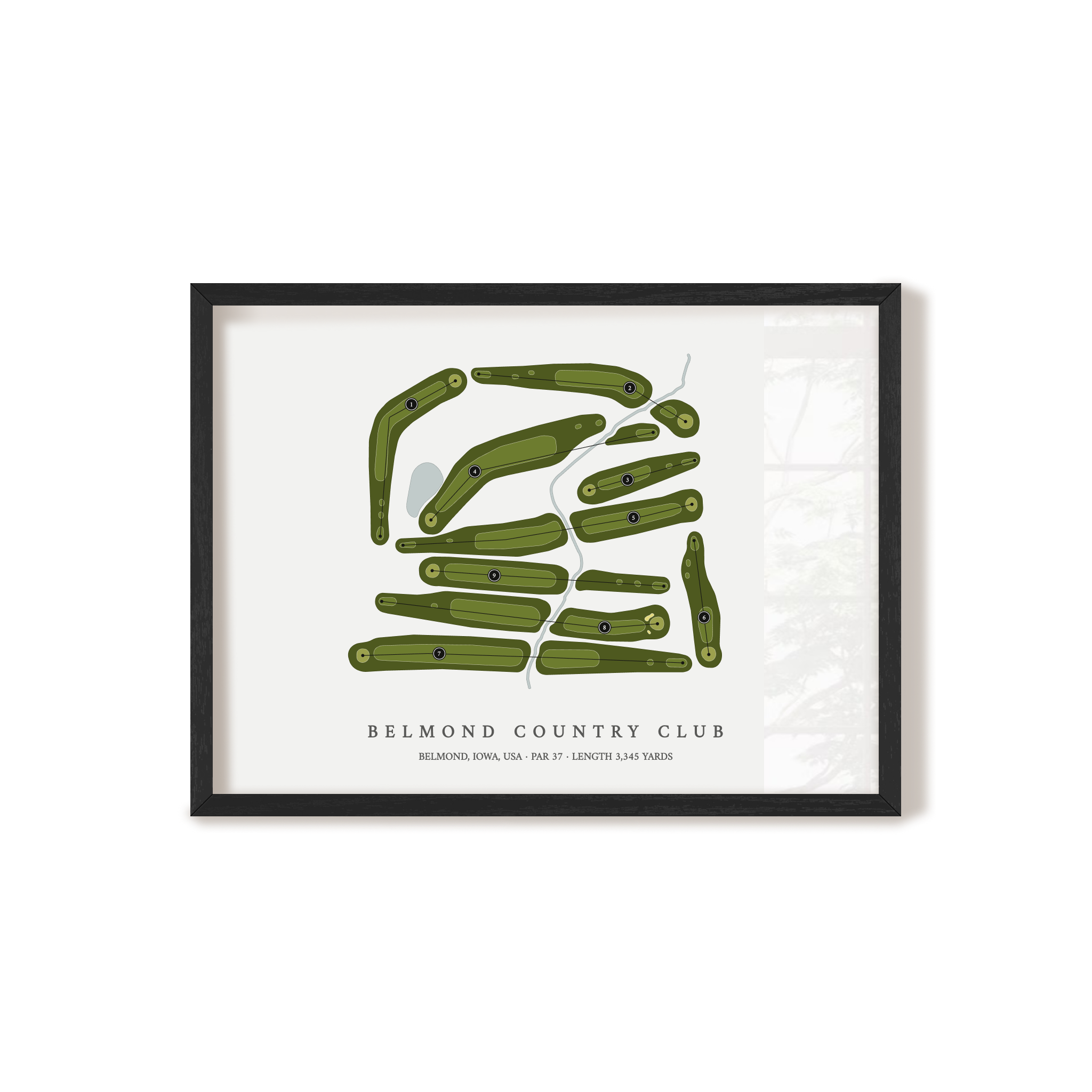 Belmond Country Club | Golf Course Map | Black+Frame 