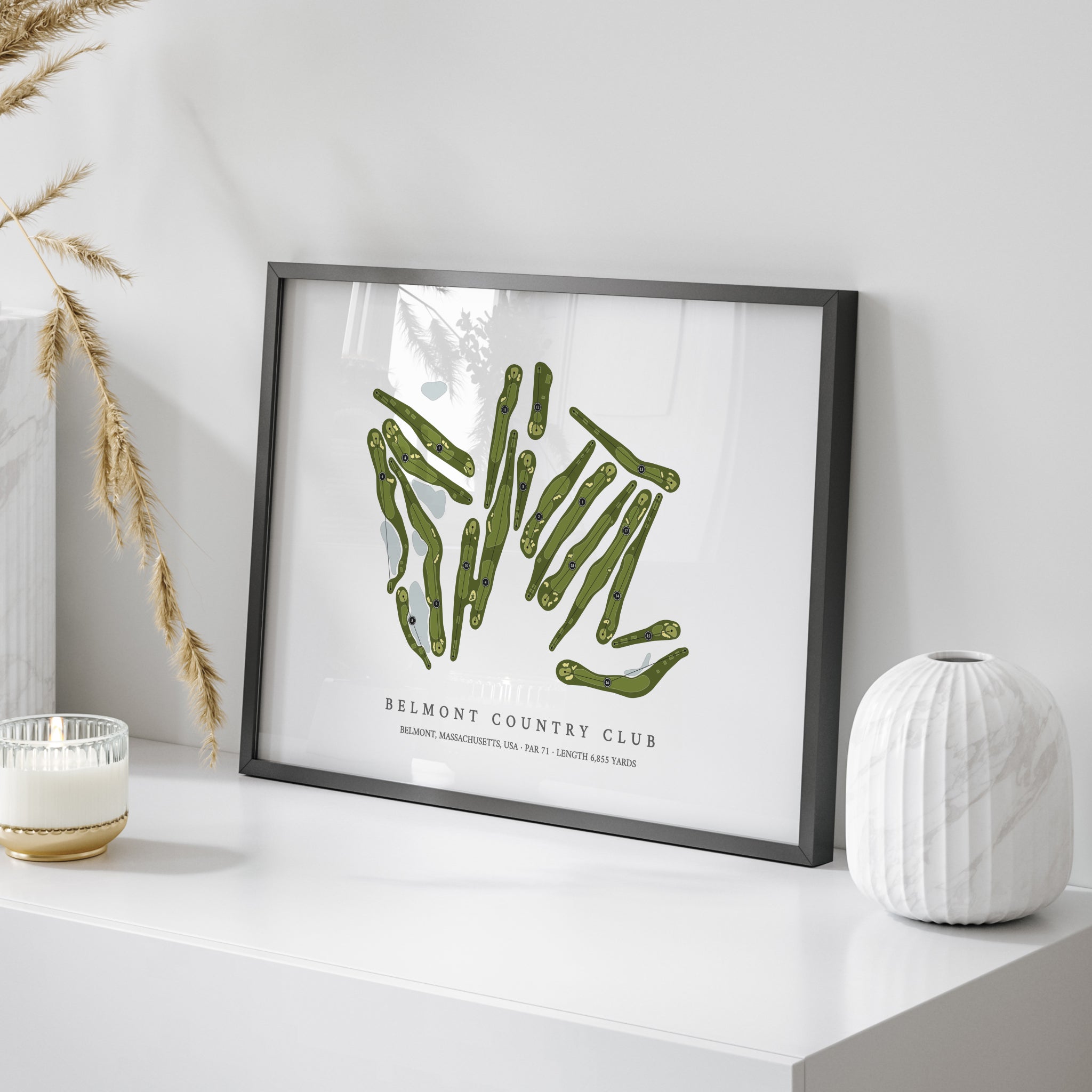 Belmont Country Club | Golf Course Map | On Table 