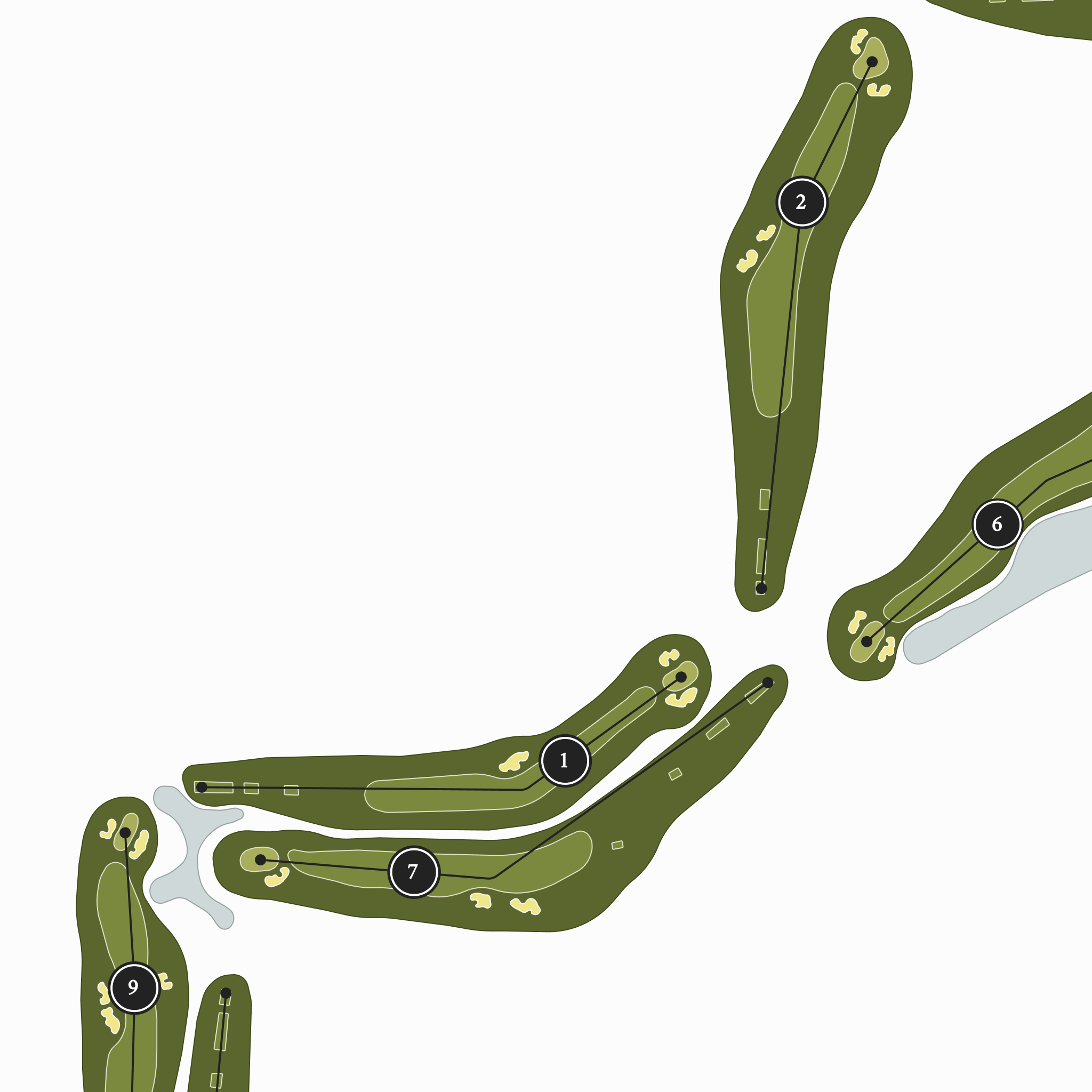 Bent Tree Country Club | Golf Course Map | Close Up