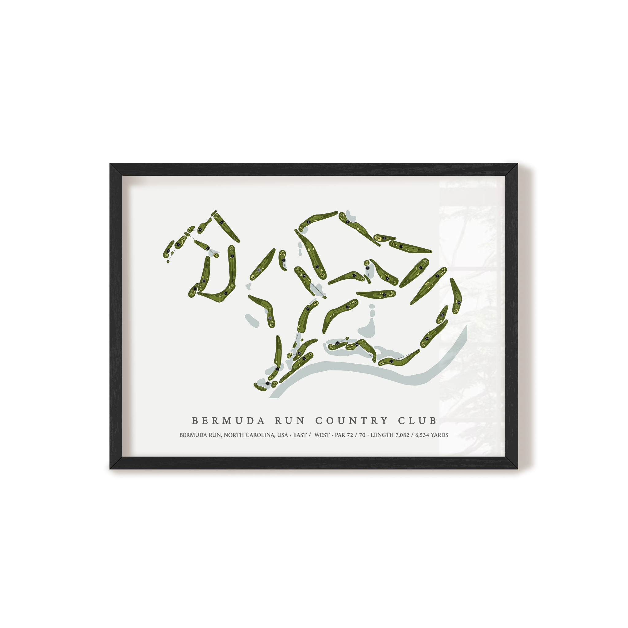 Bermuda Run Country Club | Golf Course Map | Black+Frame 