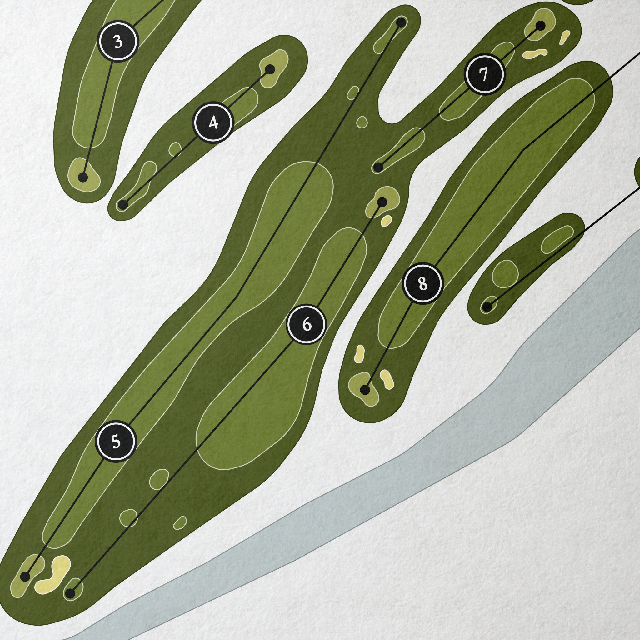 Bidwell Park Golf Course | Golf Course Map | Close Up 
