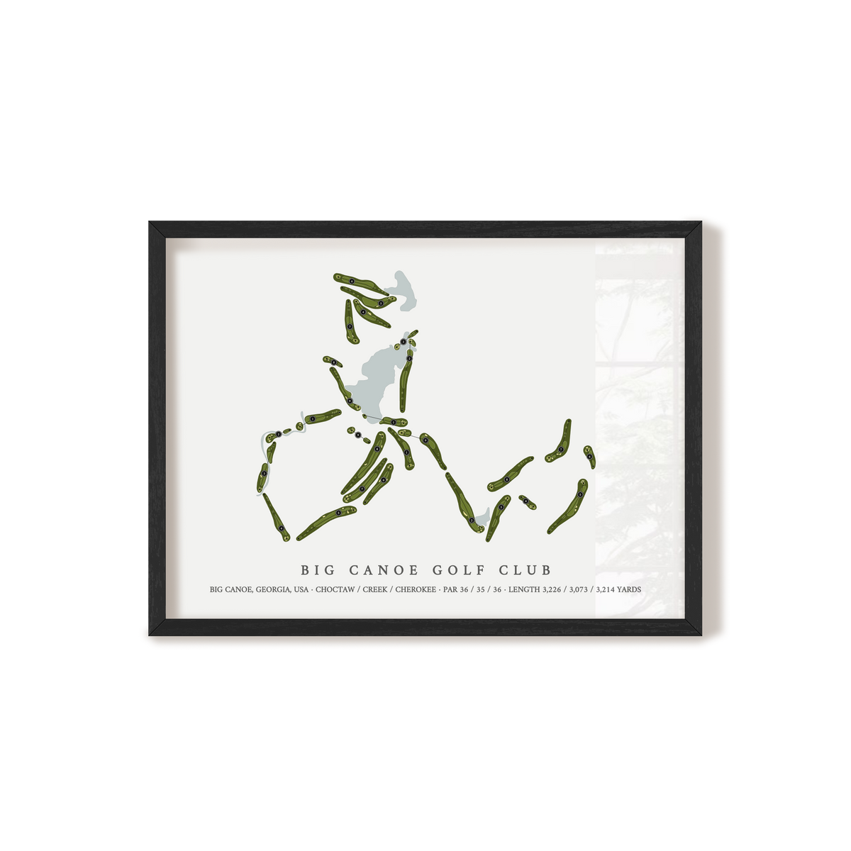 Big Canoe Golf Club | Golf Course Print | Black Frame