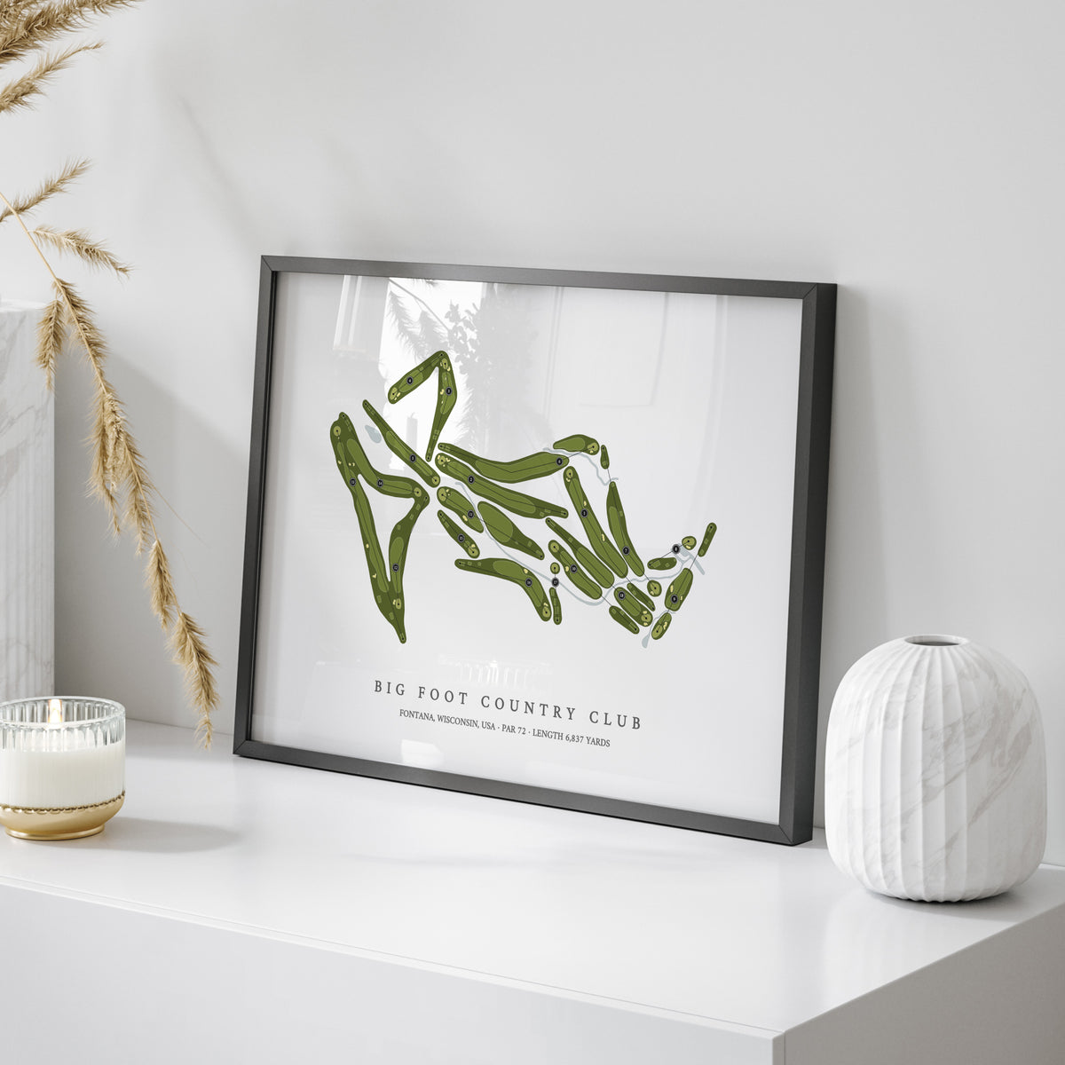 Big Foot Country Club | Golf Course Map | On Table
