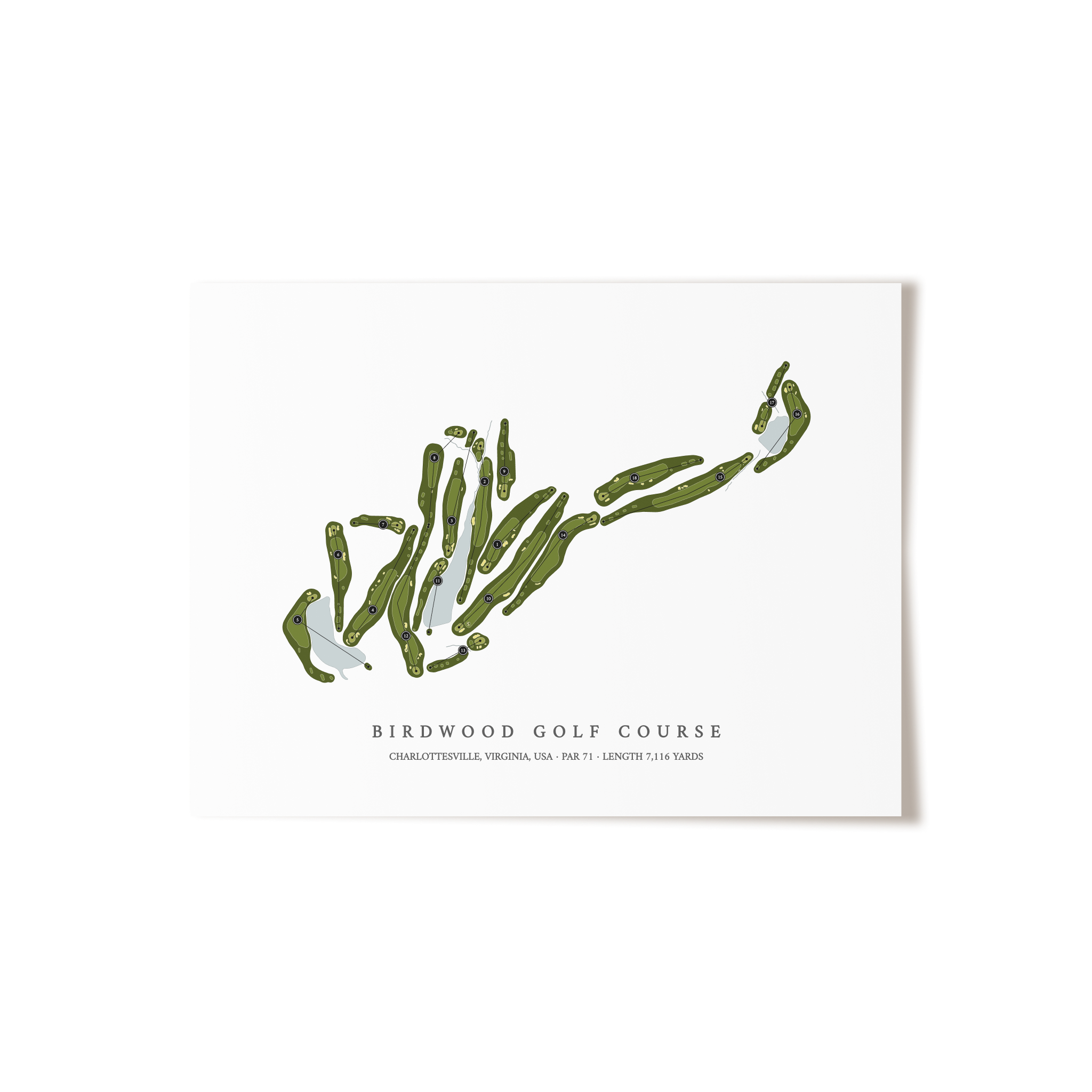 Birdwood Golf Course | Golf Course Map | Unframed 