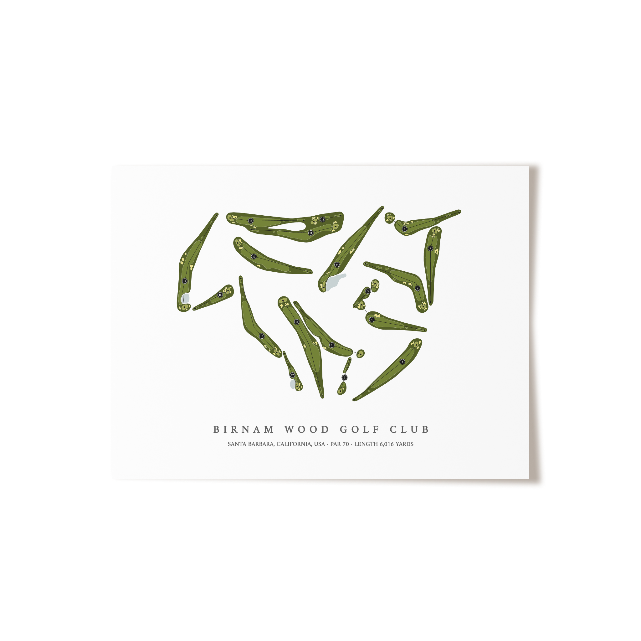 Birnam Wood Golf Club | Golf Course Map | Unframed 