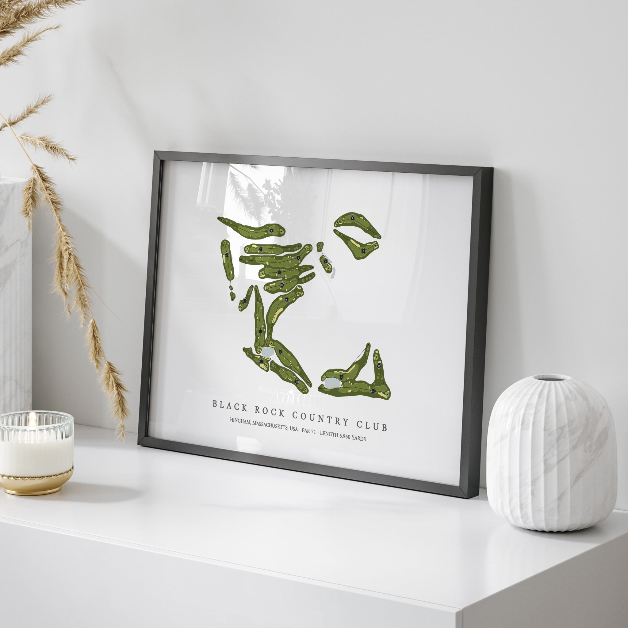 Black Rock Country Club | Golf Course Map | On Table 