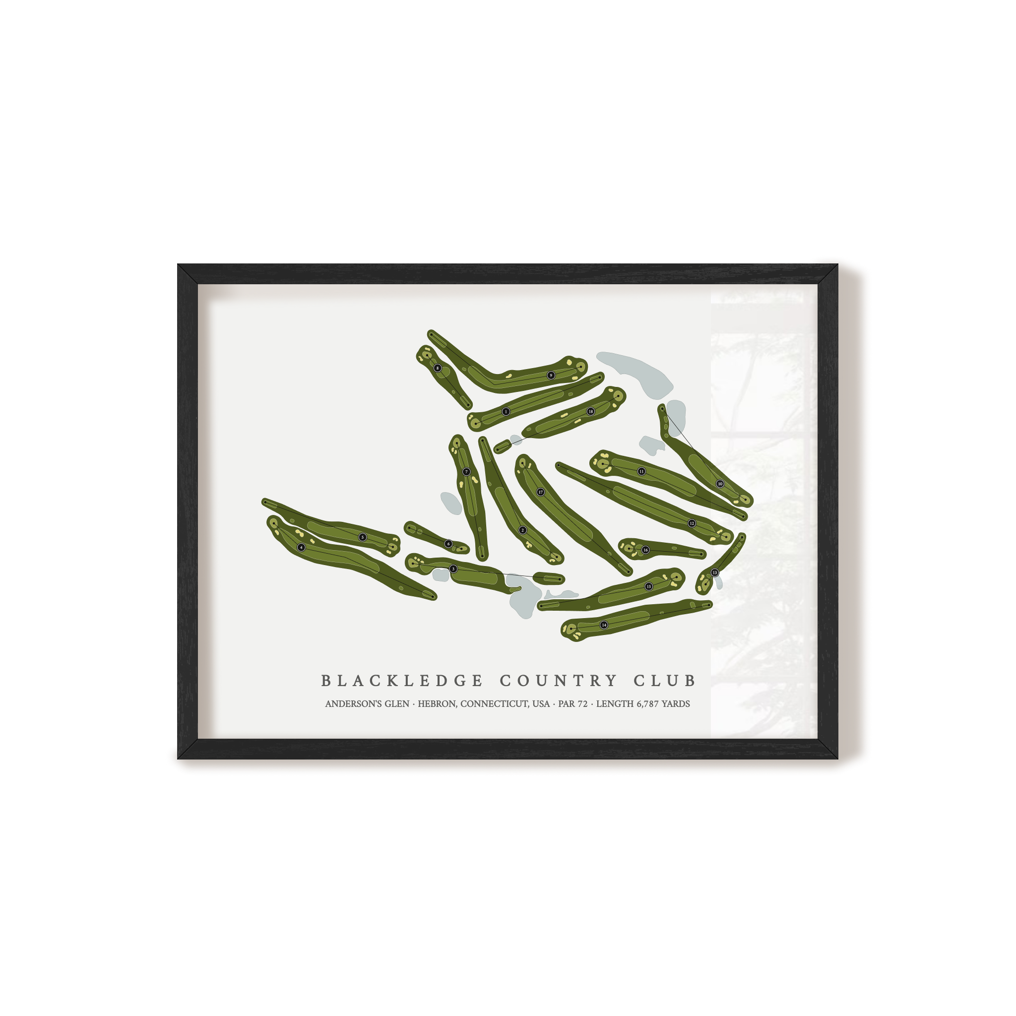 Blackledge Country Club - Anderson's Glen | Golf Course Print | Black Frame