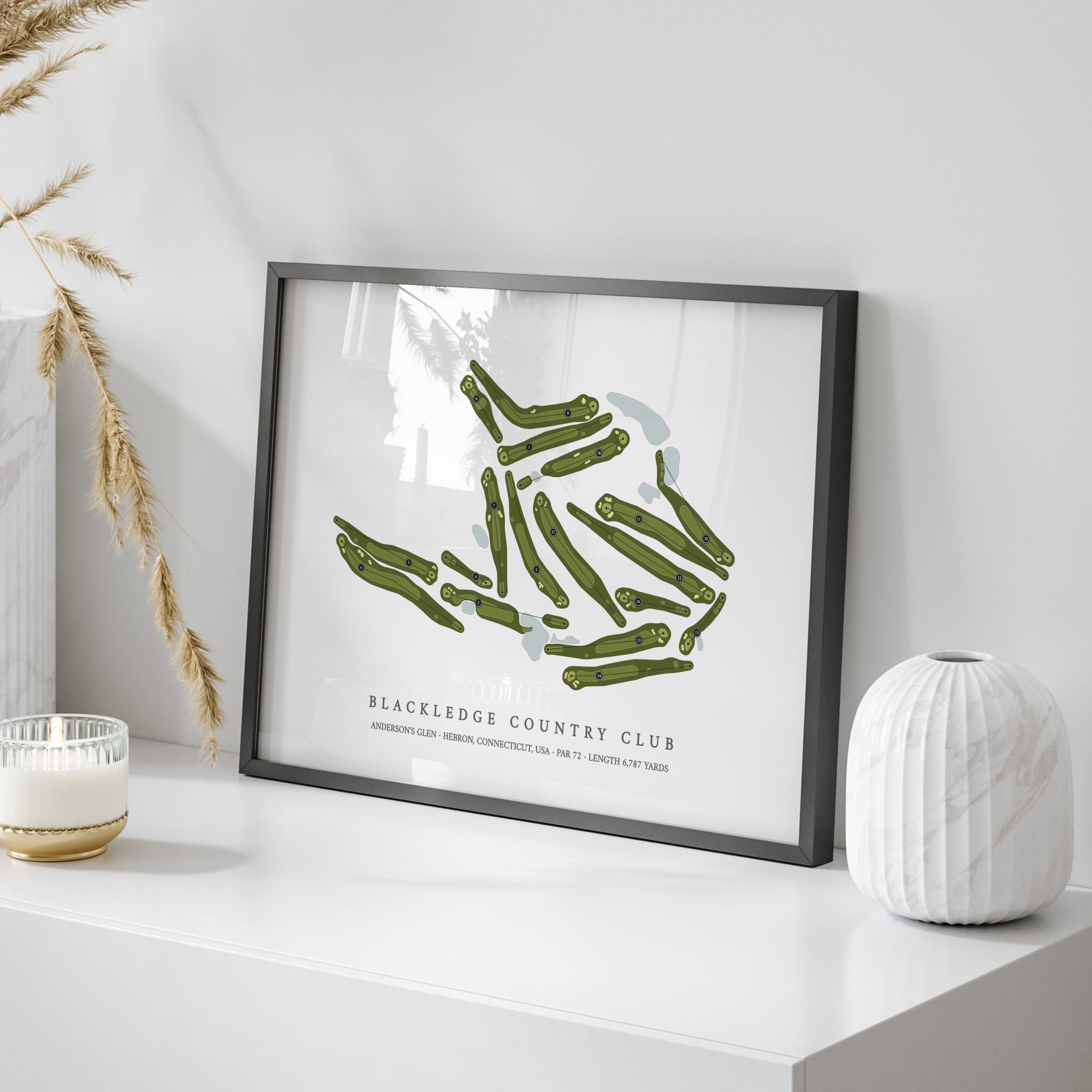 Blackledge Country Club - Anderson's Glen | Golf Course Print | On Table