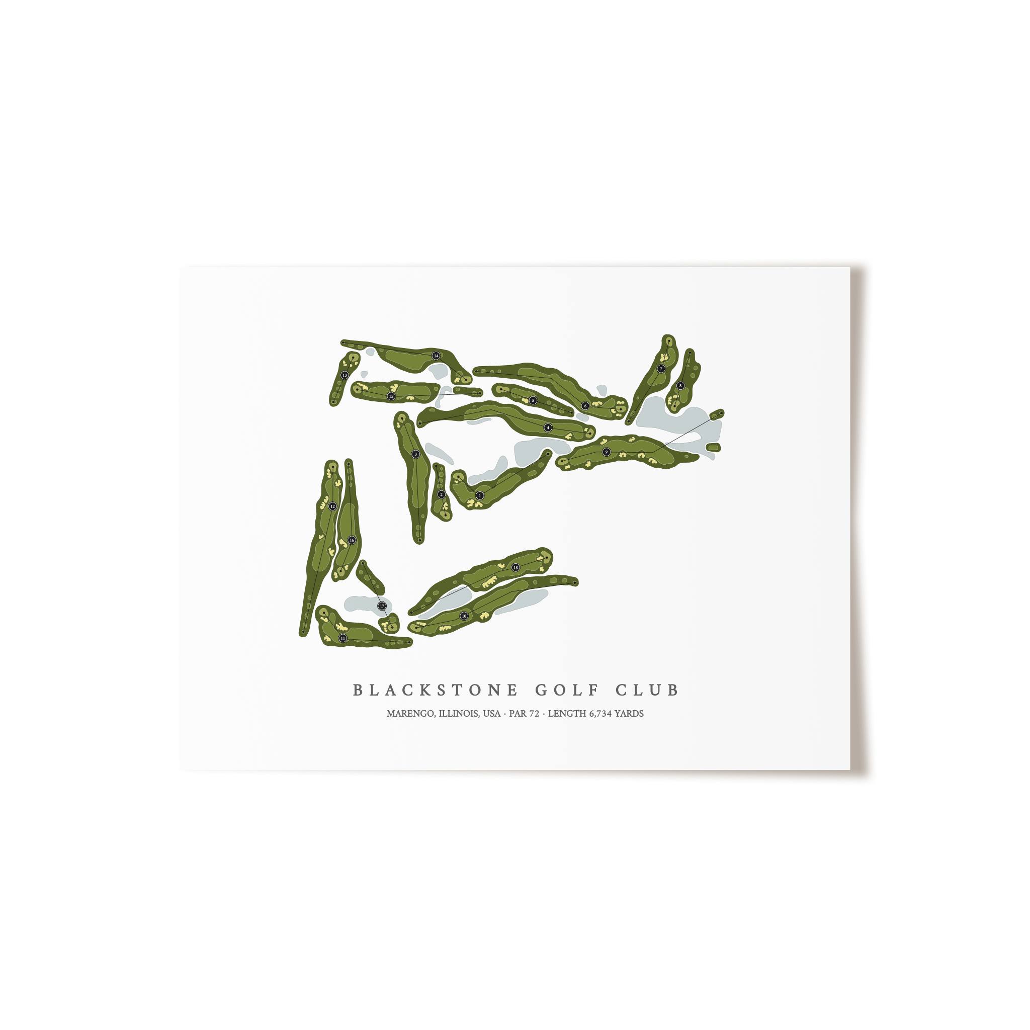 Blackstone Golf Club | Golf Course Print | Unframed