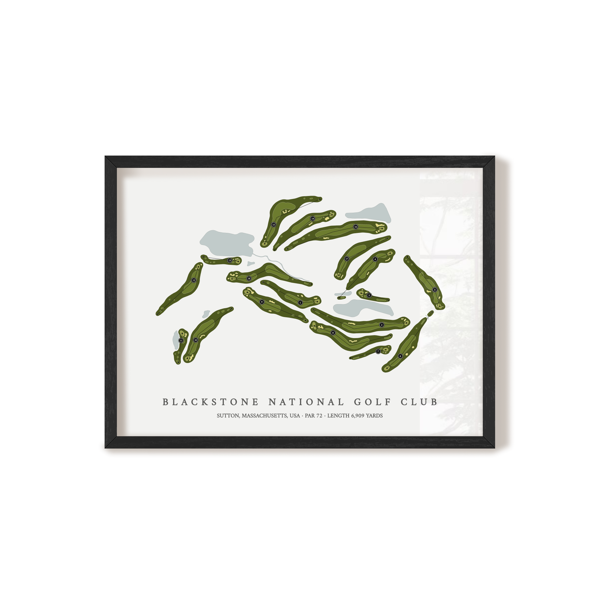 Blackstone National Golf Club | Golf Course Map | Black Frame 