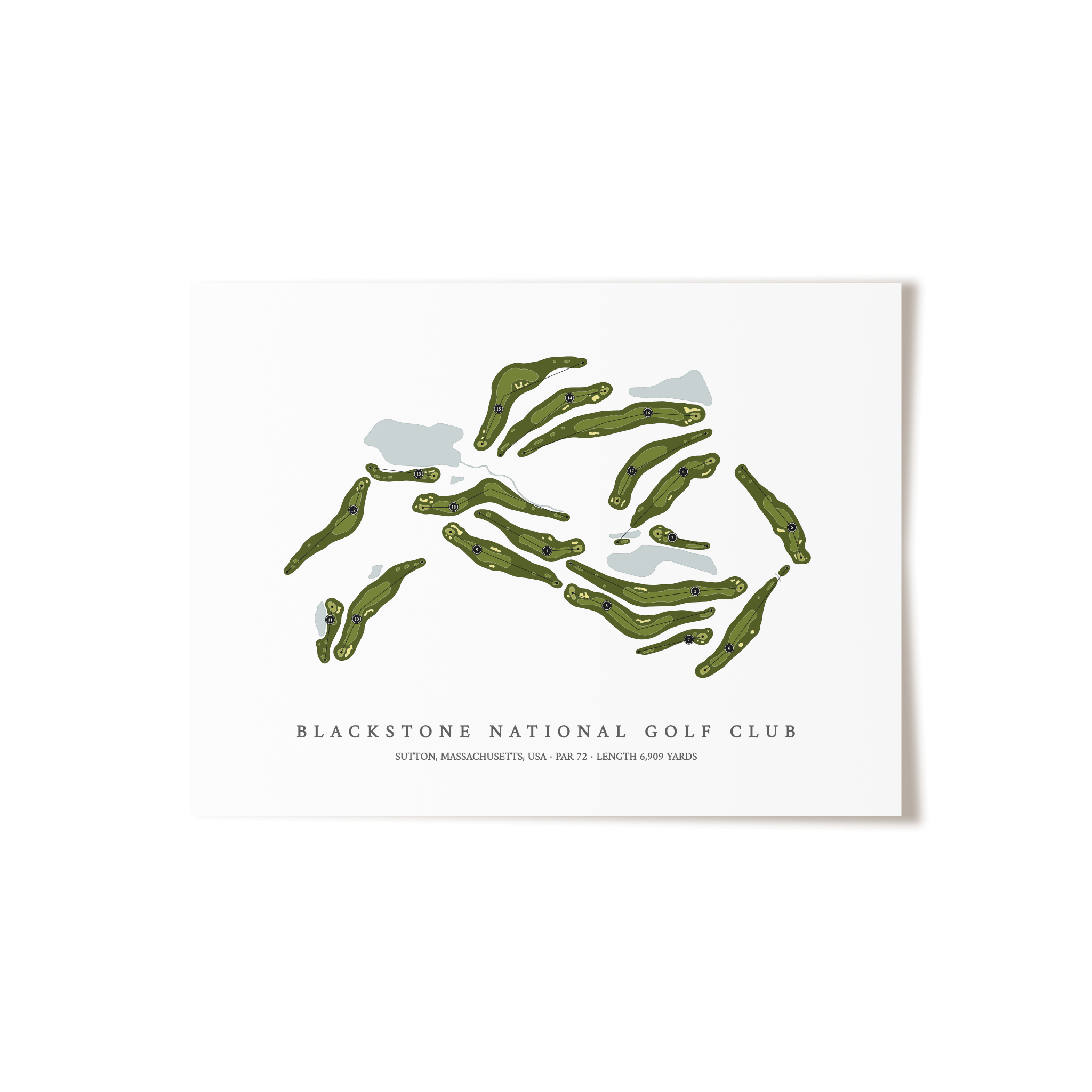 Blackstone National Golf Club | Golf Course Map | Unframed 