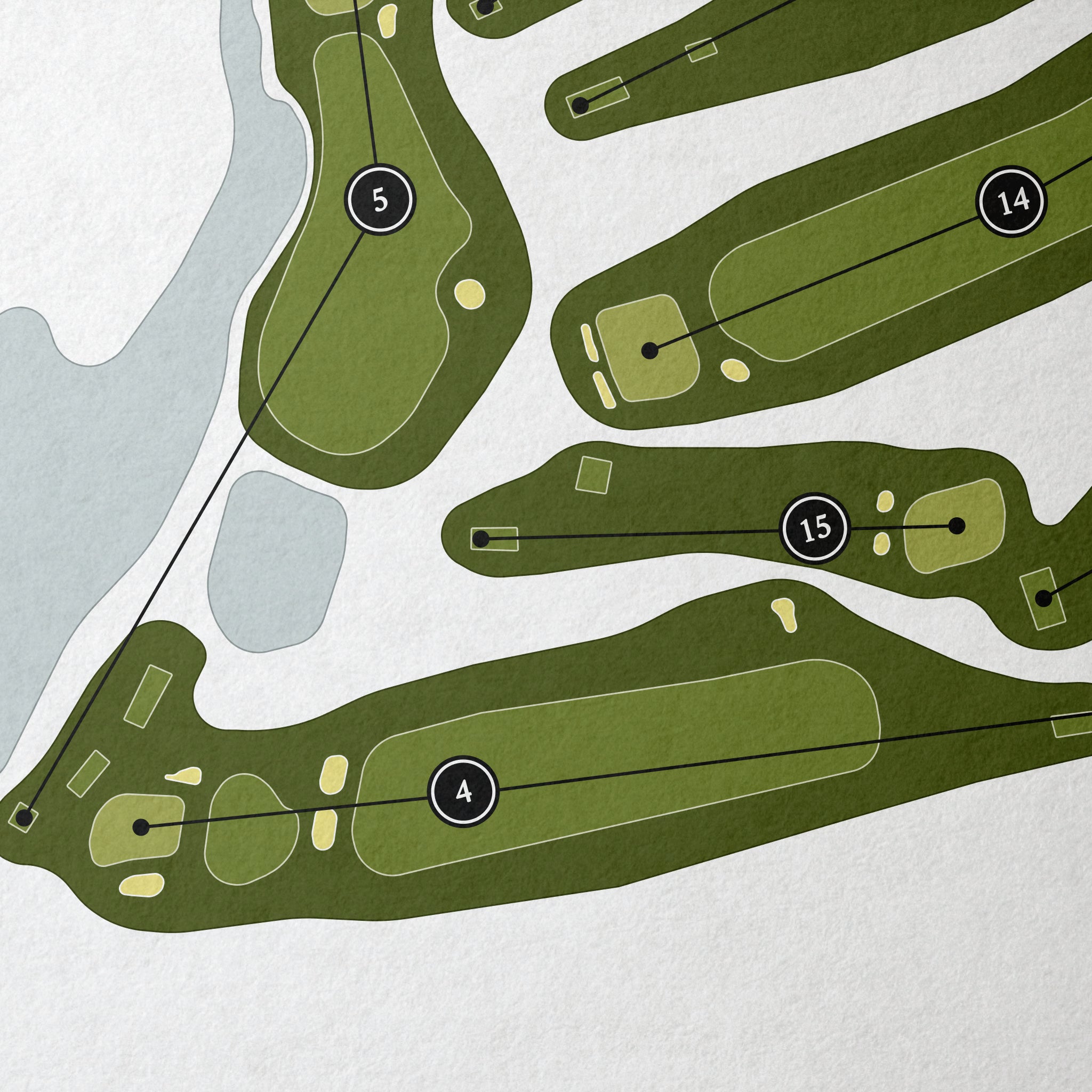 Blind Brook Club | Golf Course Map | Close Up 
