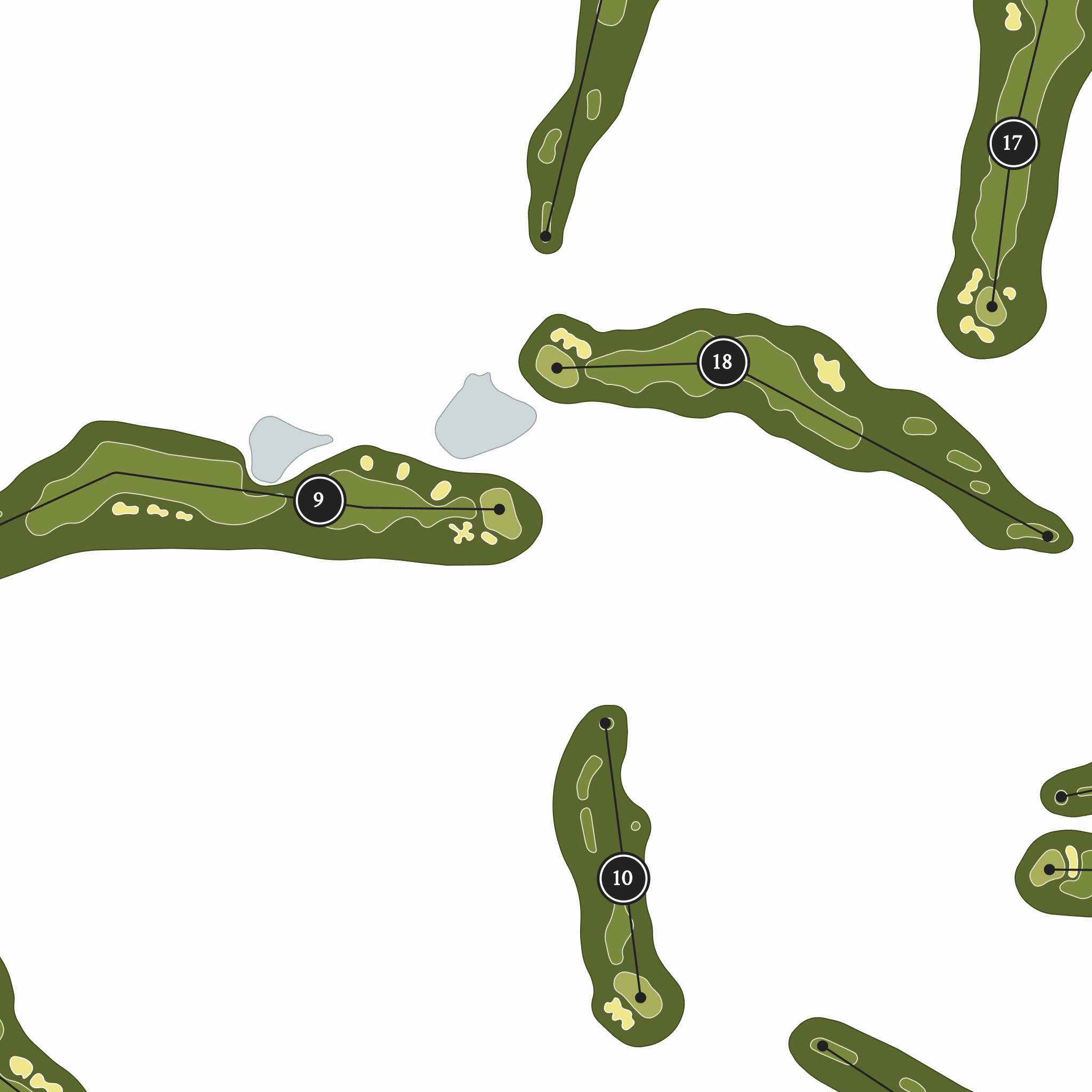 Blue Bell Country Club | Golf Course Map | Close Up