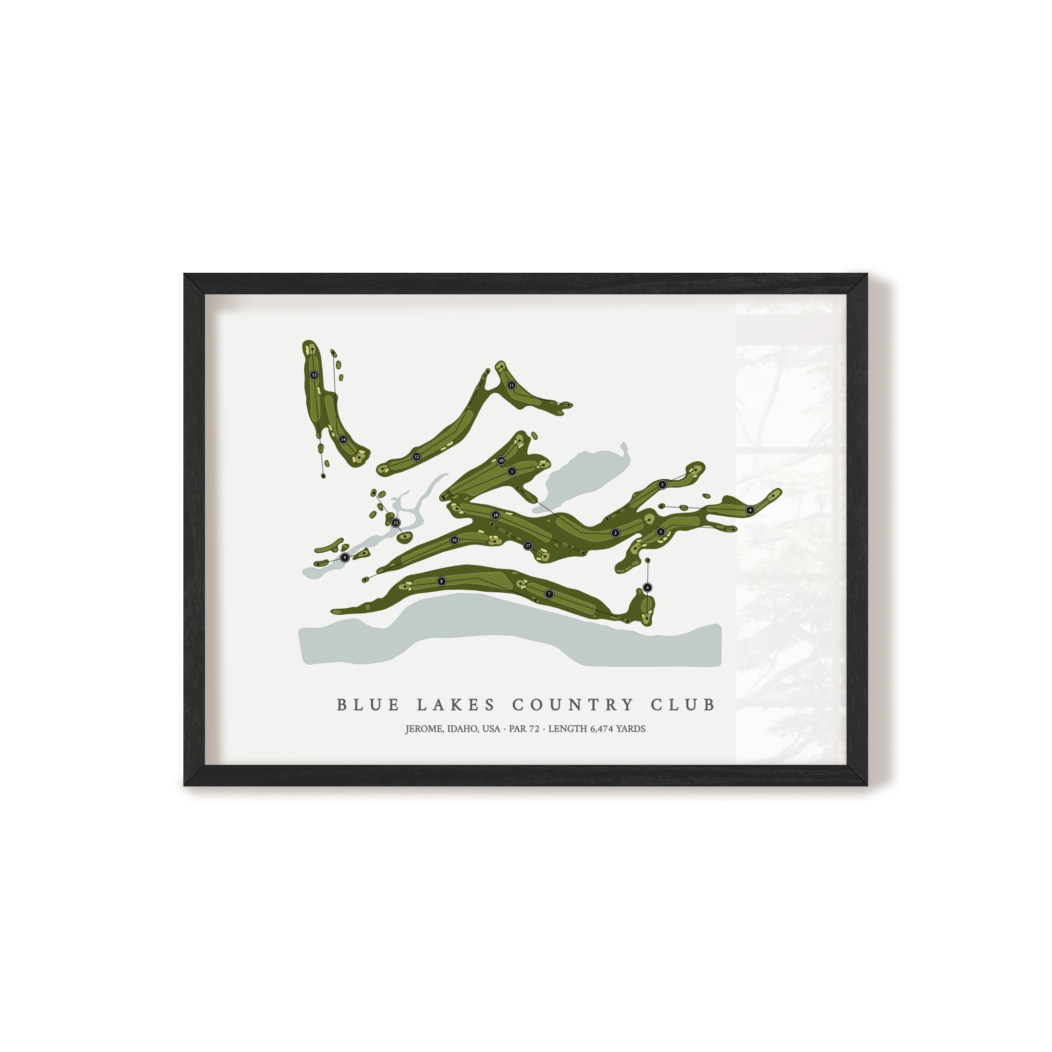 Blue Lakes Country Club | Golf Course Print | Black+Frame