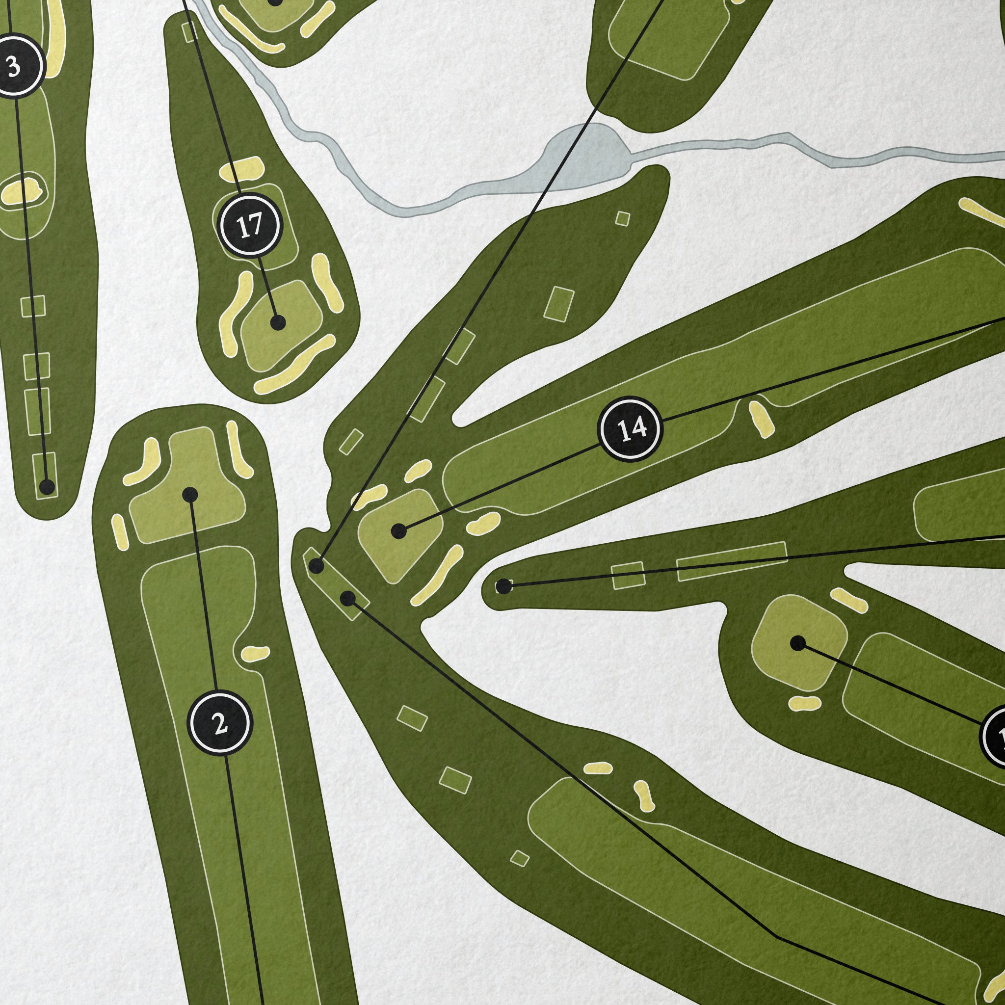 Blue Mound Golf & Country Club | Golf Course Map | Close Up 